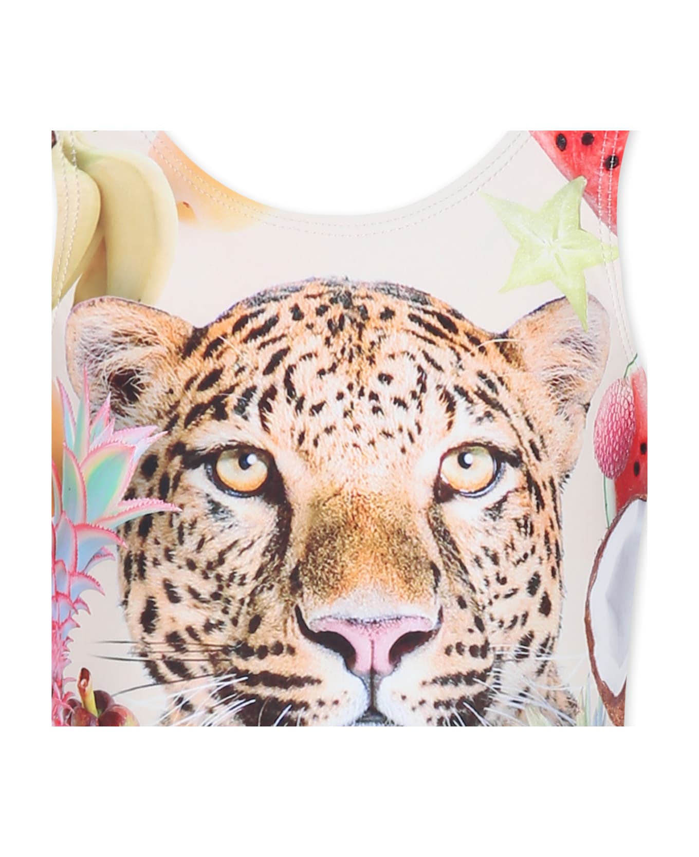 Molo Multicolor Swimsuit For Girl With Leopard - Multicolor