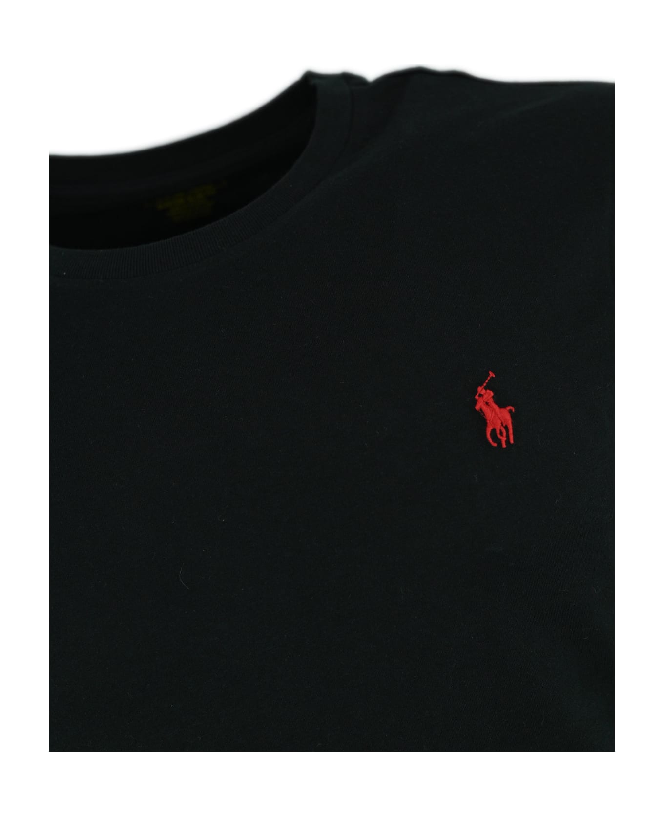 Polo Ralph Lauren Pony Logo T-shirt In Cotton - Black