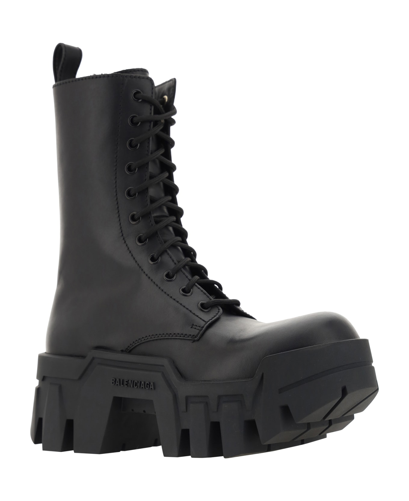 Balenciaga Bulldozer Lace-up Boot - Black