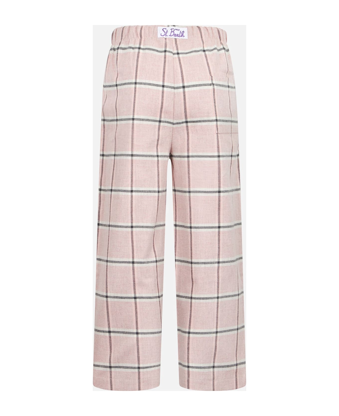 MC2 Saint Barth Kid Pajama Pants With Tartan Print