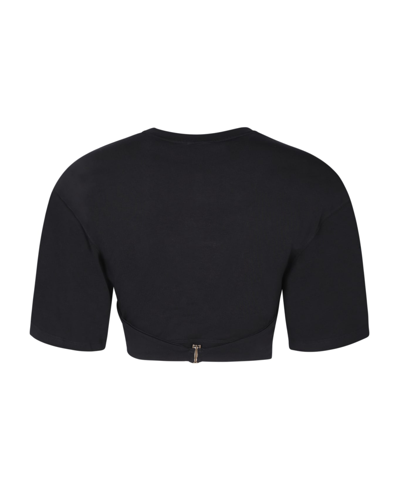 Jacquemus 'caraco' Cropped T-shirt - BLACK Tシャツ