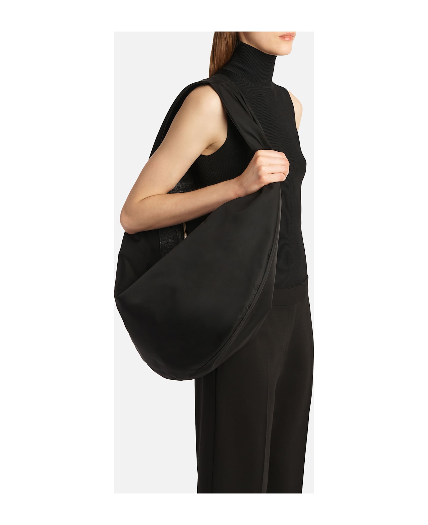 Khaite Olivia Sport Xl Hobo - Black
