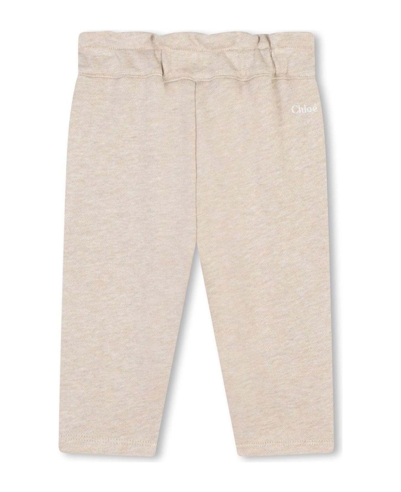 Chloé Chloè Kids Trousers Beige - Beige