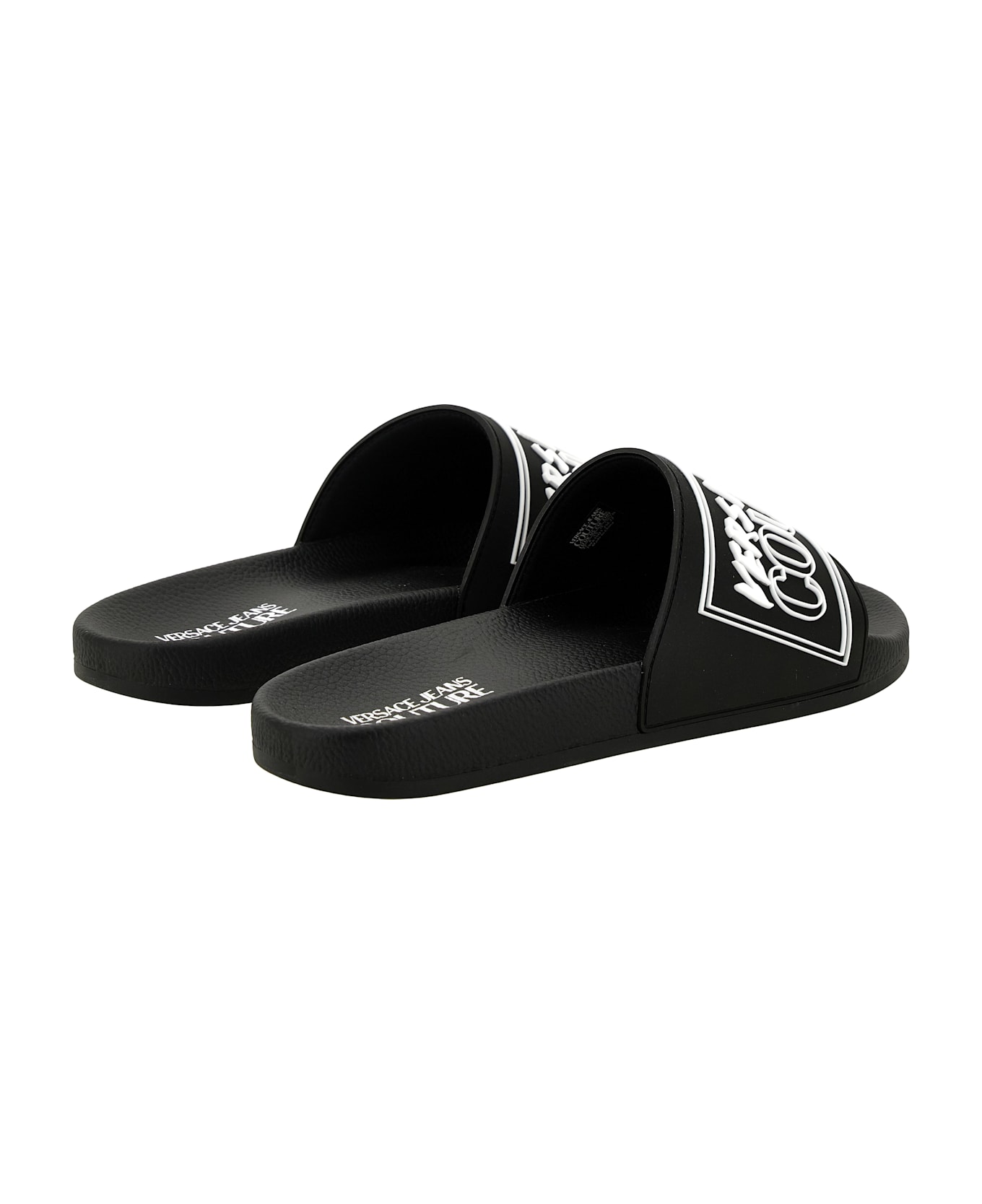Versace Jeans Couture Pool Slides - Black
