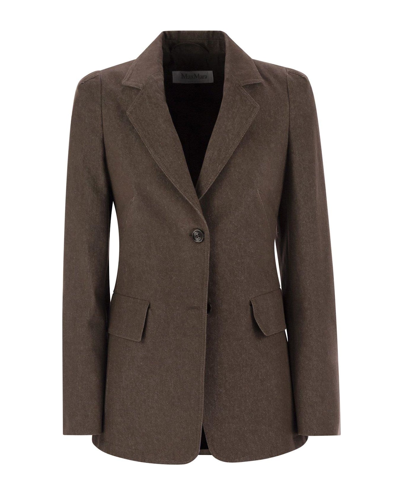 Max Mara Agguati Denim Effect Blazer - BROWN ブレザー