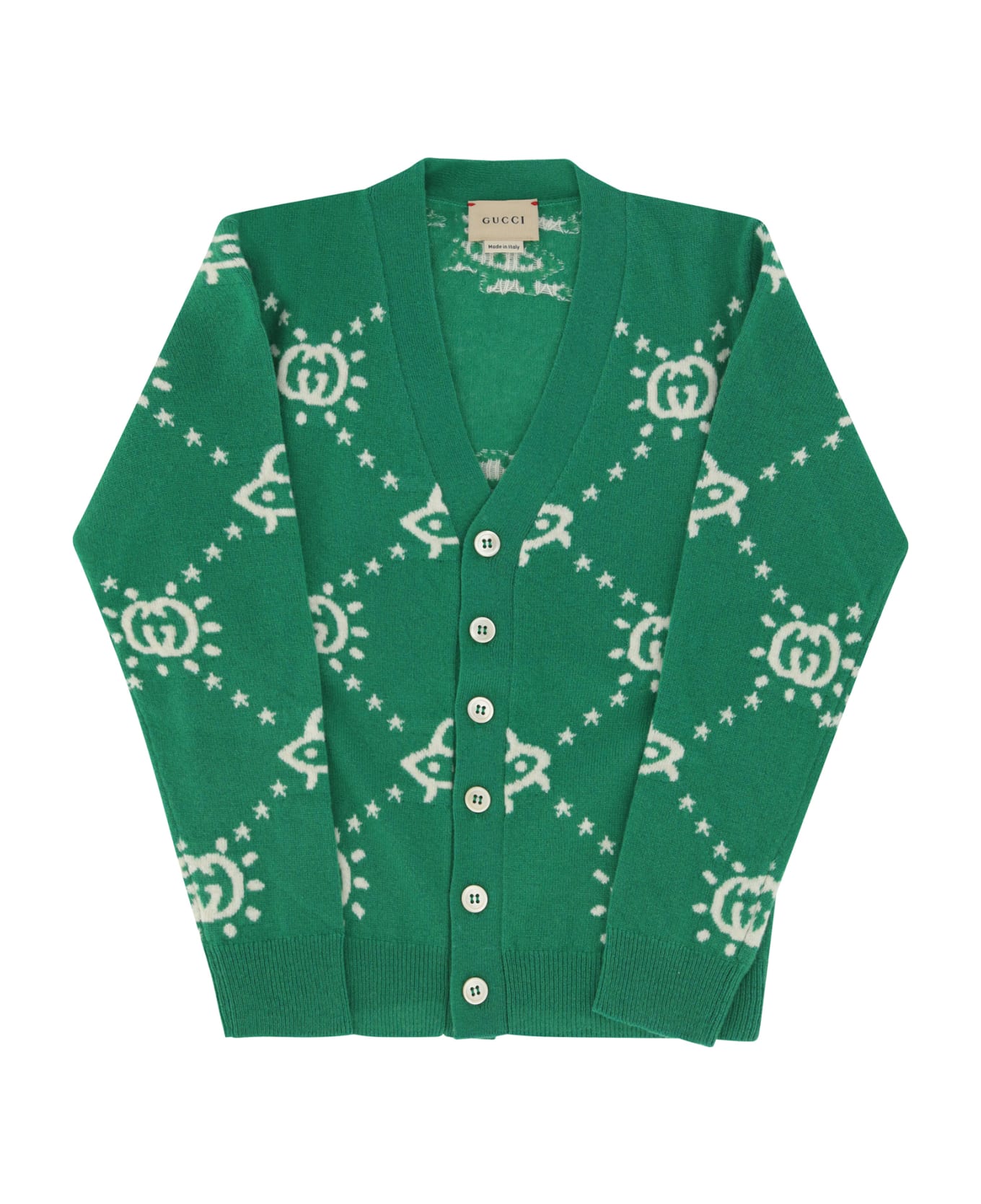 Gucci Cardigan For Boy - GREEN ニットウェア＆スウェットシャツ