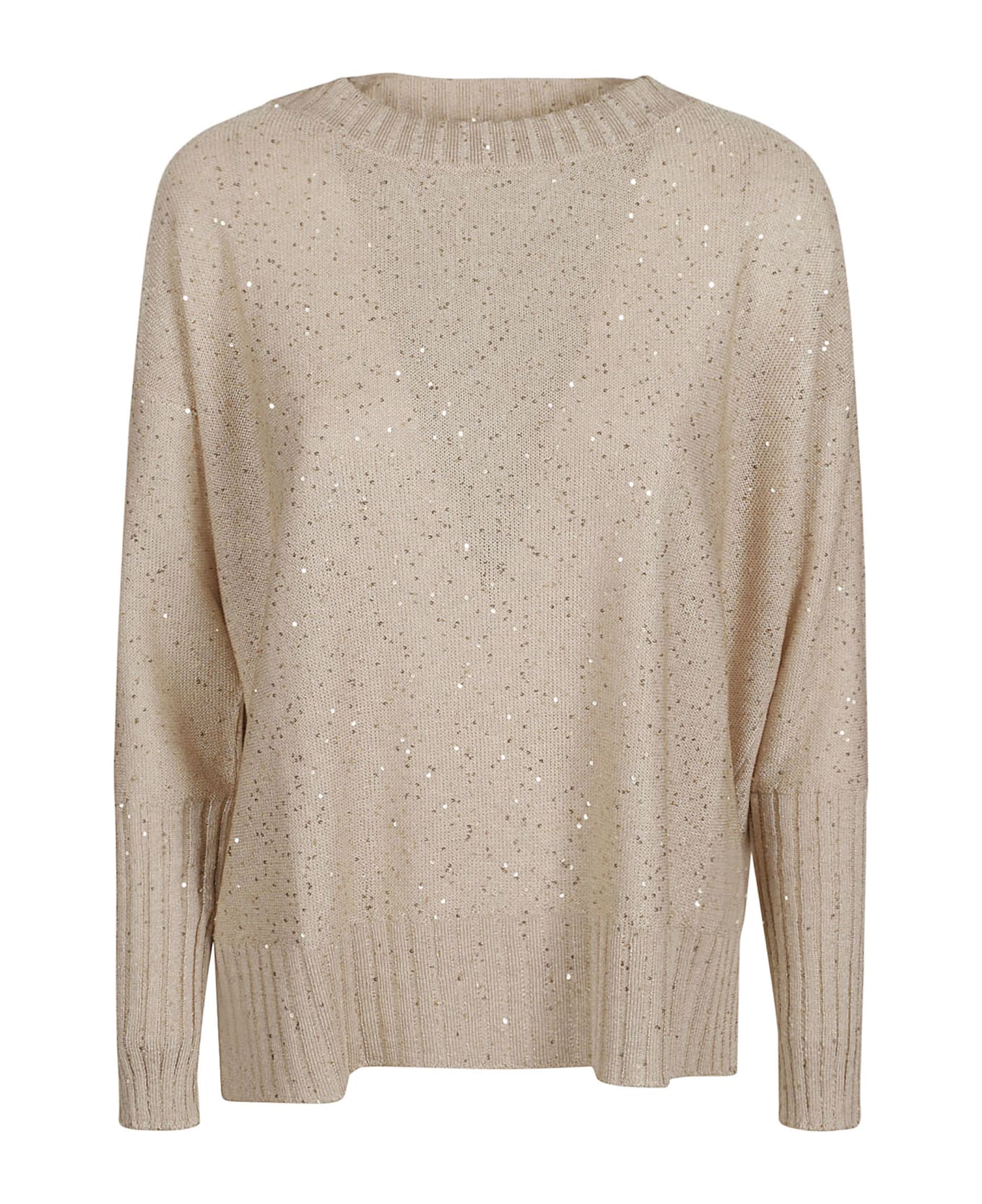 Lorena Antoniazzi Glittery Sweater - Light Beige ニットウェア