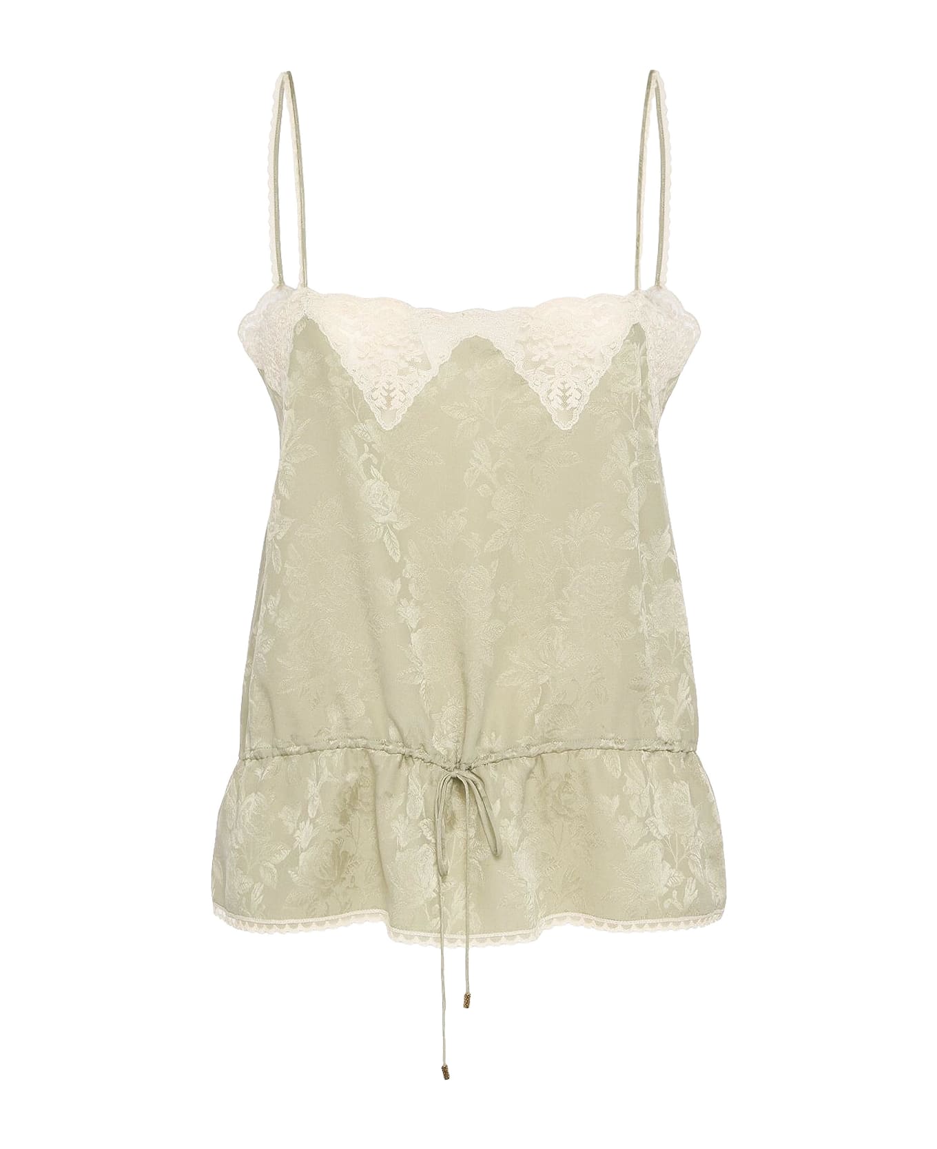 Chloé Silk Top With Floral Pattern - Cleargreen