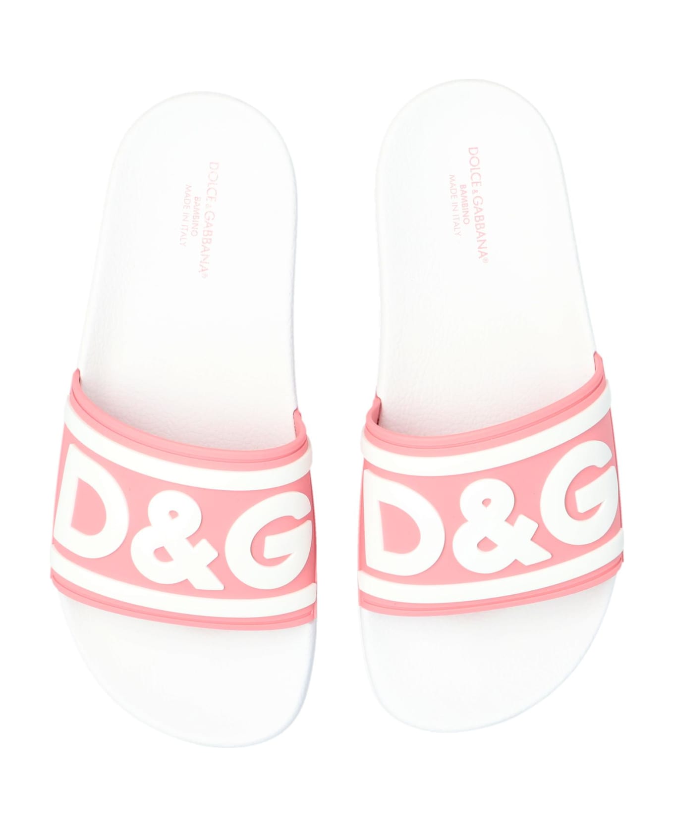 Dolce & Gabbana Kids Rubber Slides With Logo シューズ