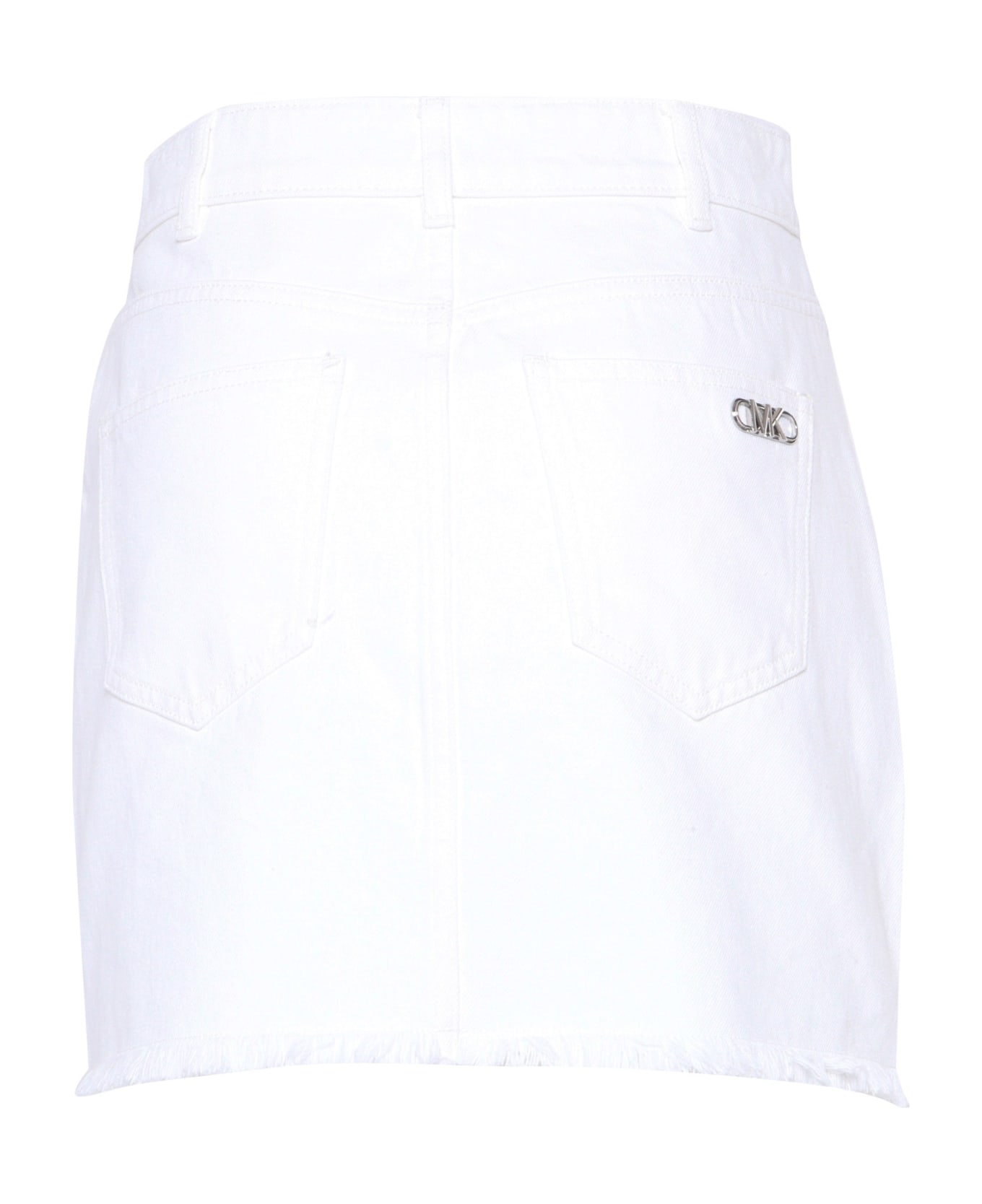 Michael Kors Denim Mini Skirt - WHITE