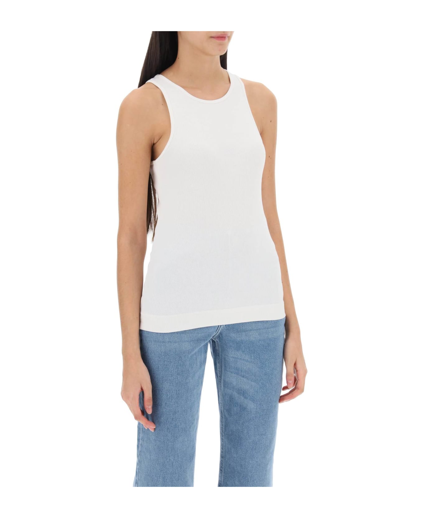 By Malene Birger Amani Ribbed Tank Top - SOFT WHITE (White)