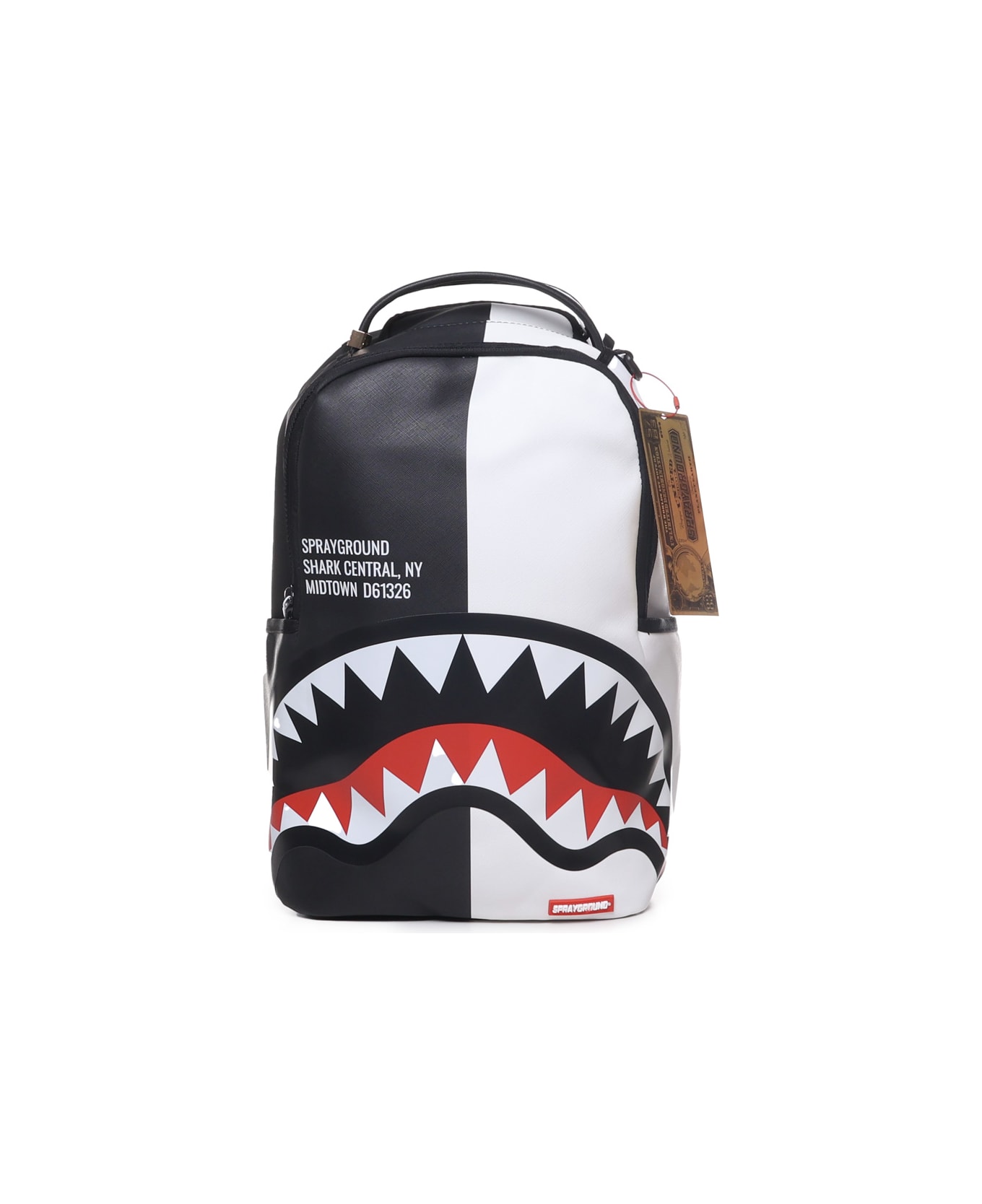 Sprayground Unisex Shark Central 2.0 White DLXSV Backpack