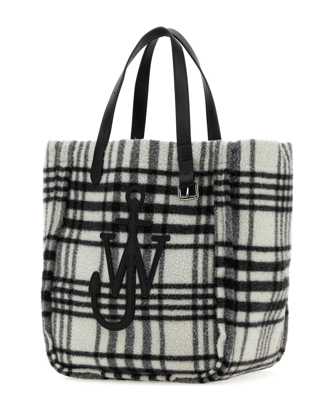 J.W. Anderson Embroidered Fabric Shopping Bag - BLACKWHITE