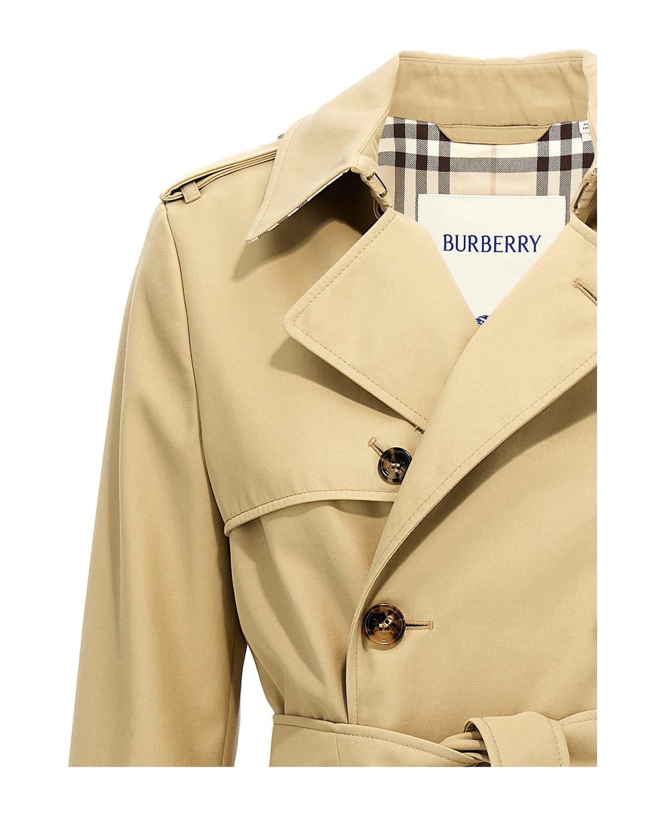 Burberry 
sp25
 Short Trench Coat - Beige