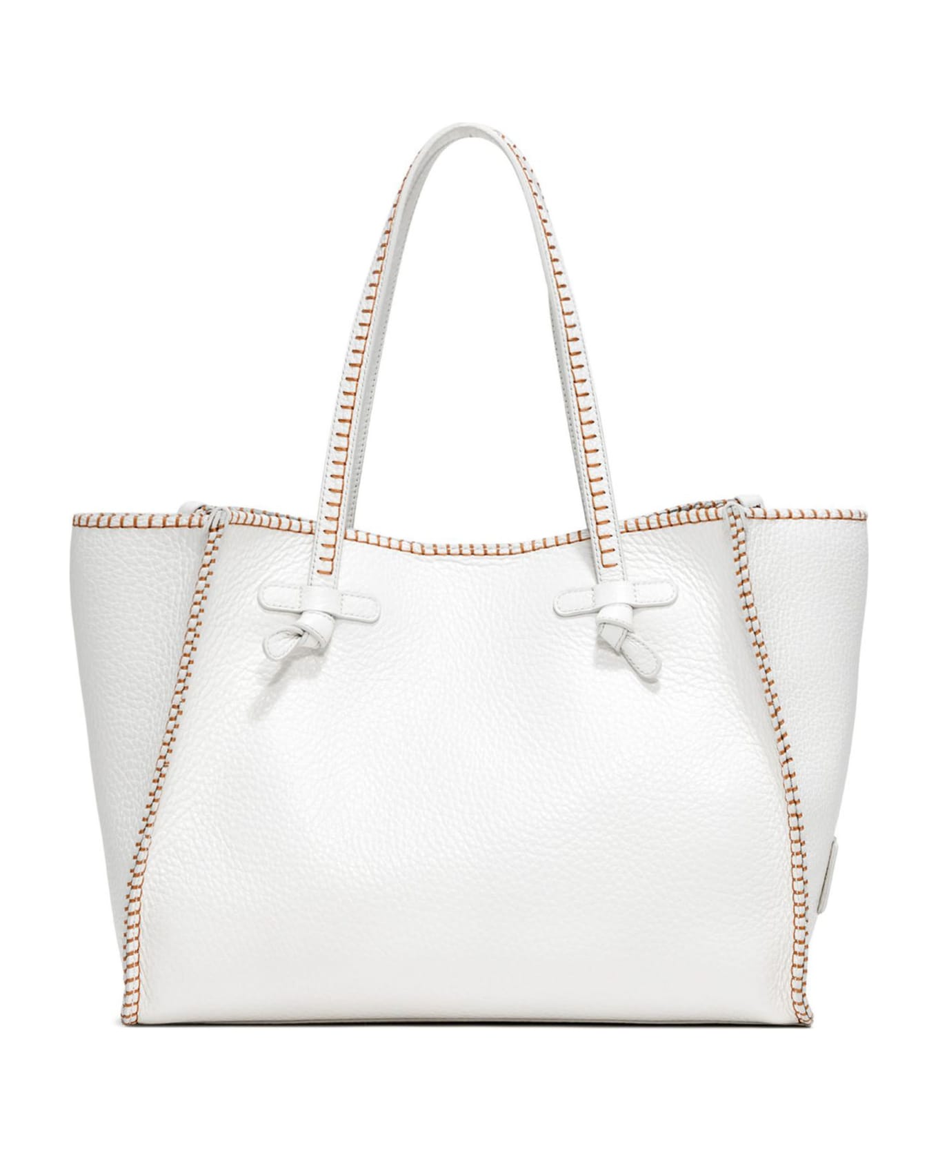 Gianni Chiarini White Soft Leather Shopping Bag - Bianco
