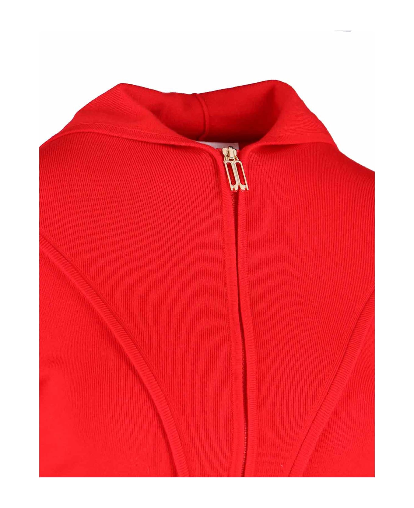 Victoria Beckham Logo Zip Sweatshirt - Red