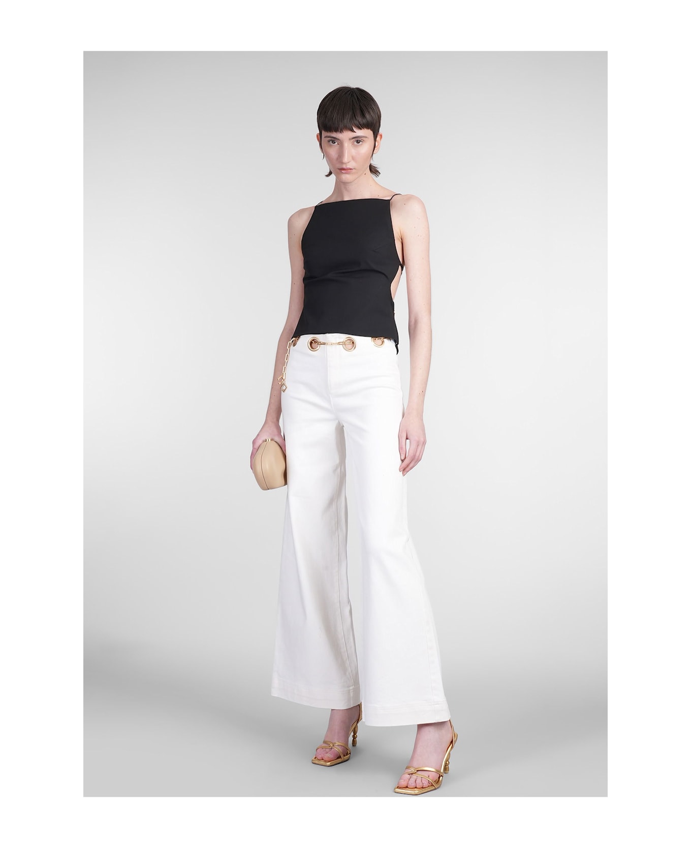 Cult Gaia Sydney Pants In White Cotton - white
