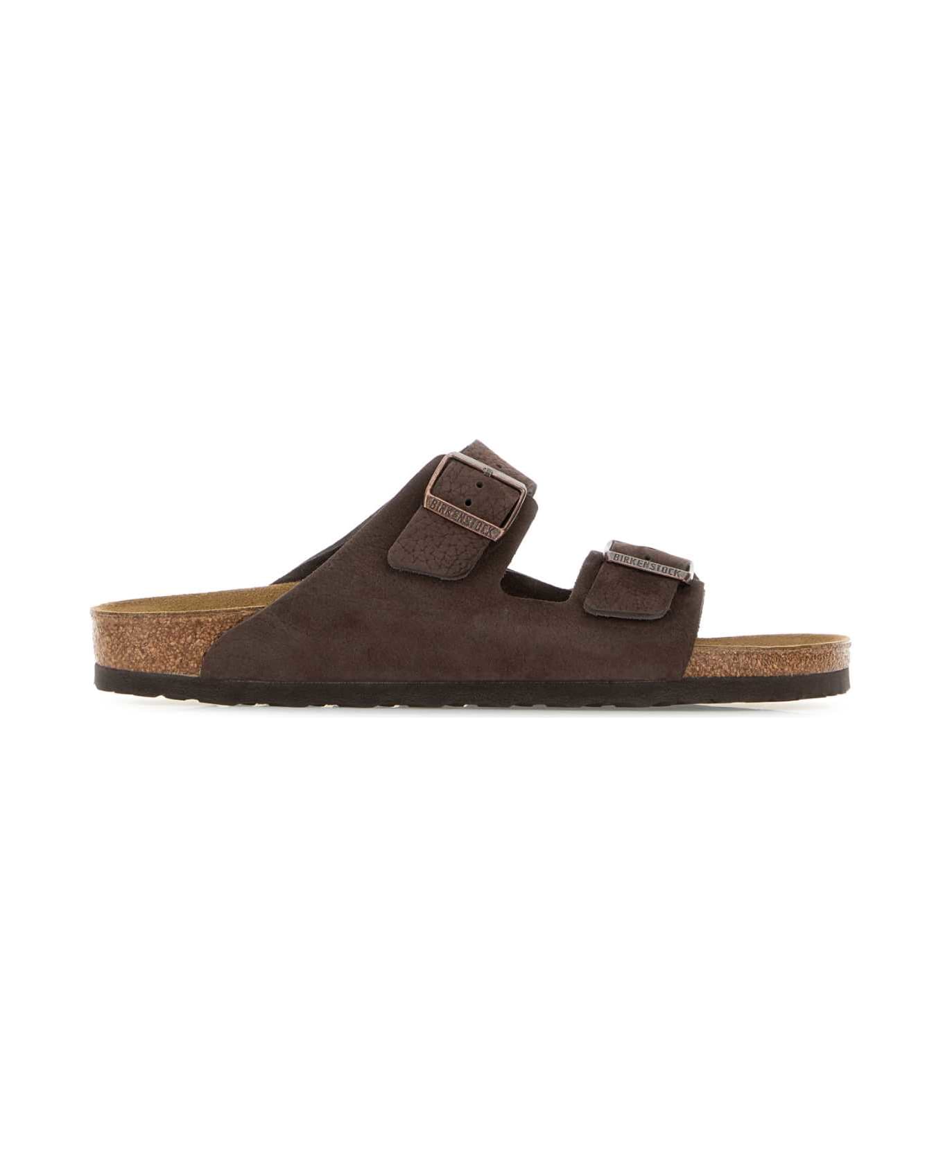 Birkenstock Brown Suede Arizona Bs Slippers - BROWN