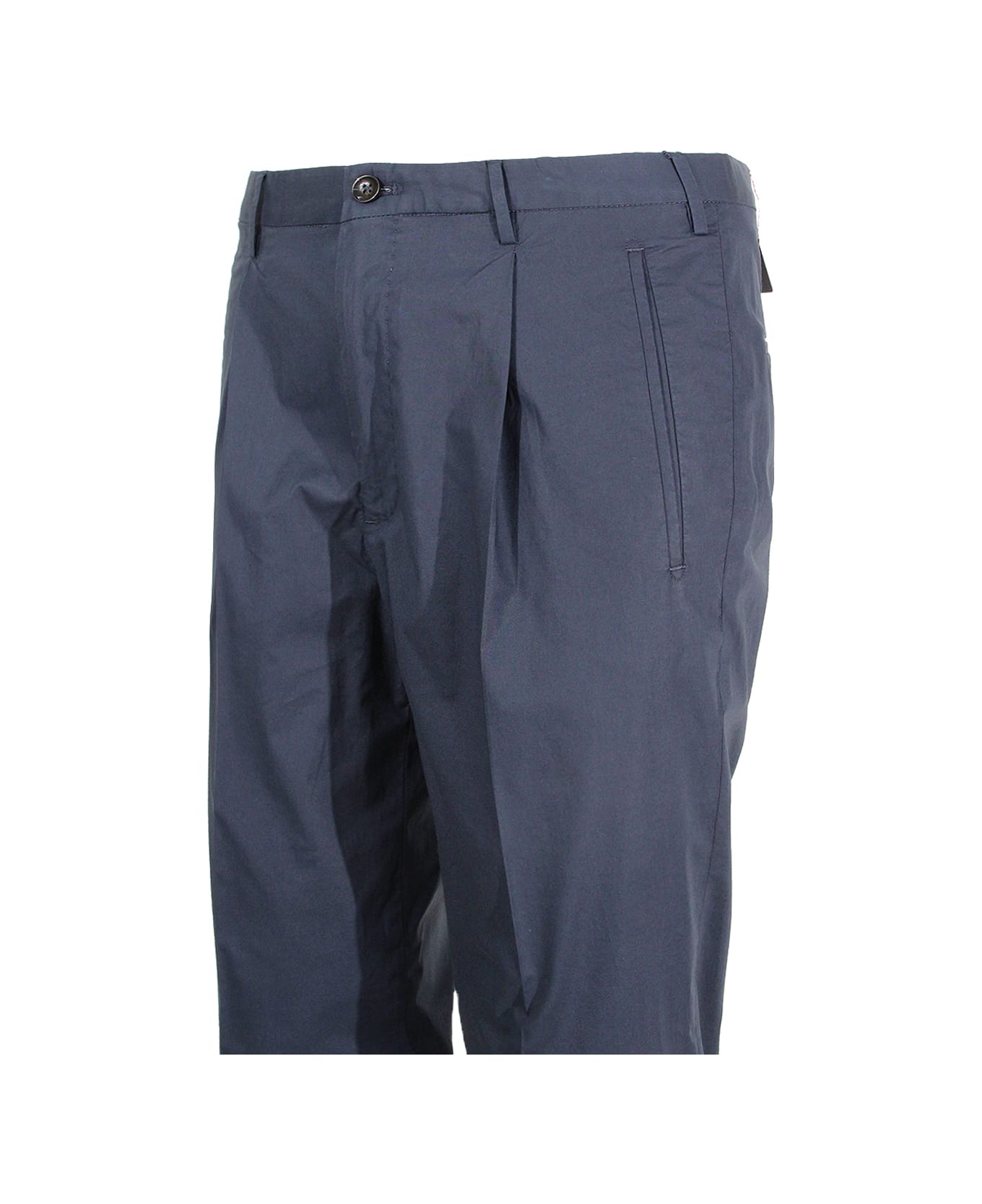 Incotex Trousers With Pleats - Blue ボトムス