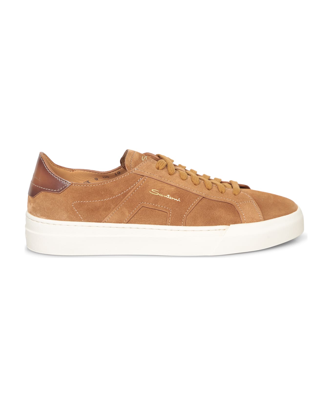 Santoni Burnt Suede Dbs Sneakers - Brown