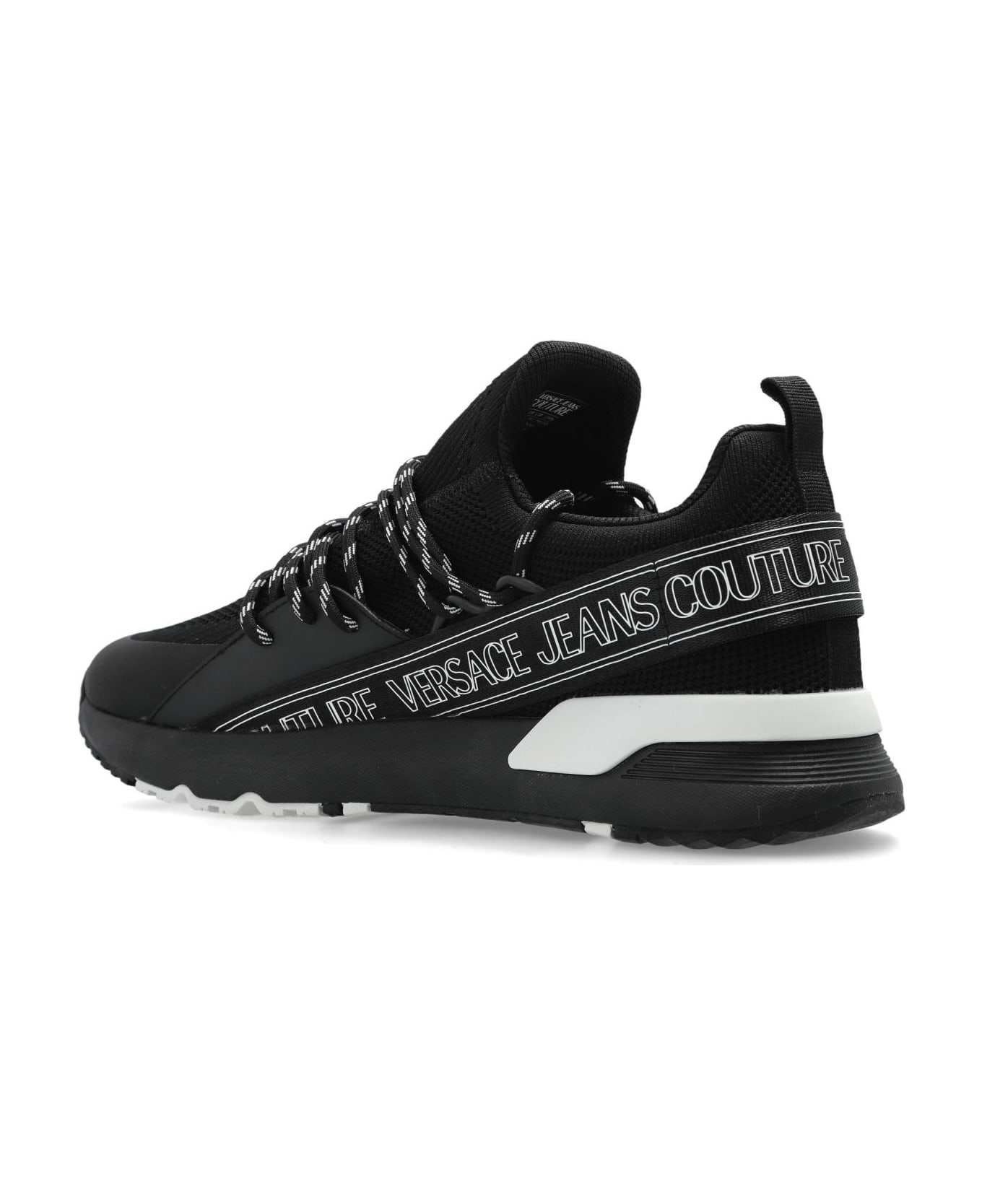 Versace Jeans Couture Sneakers With Printed Logo - BLACK