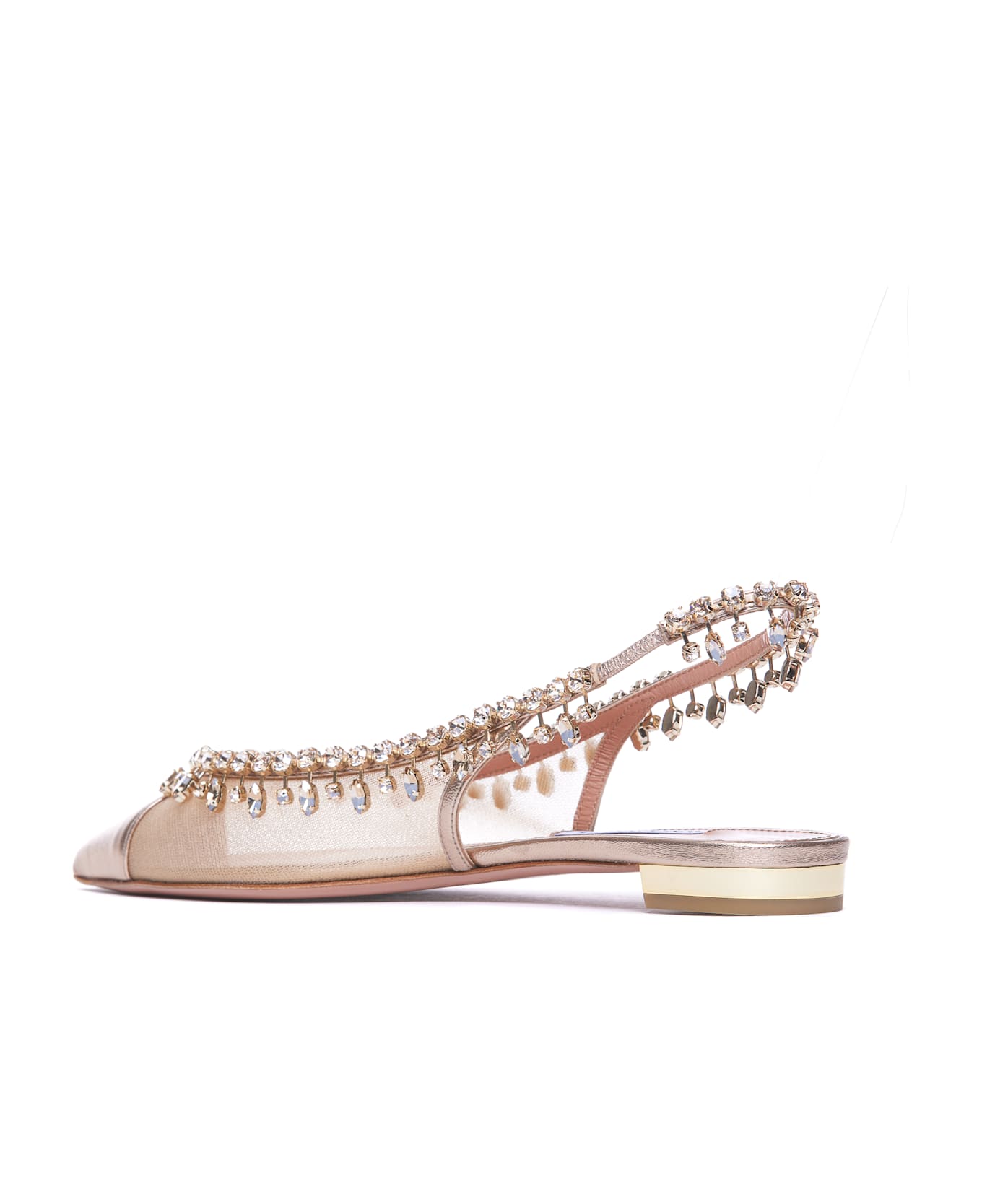 Aquazzura Temptation Crystal Flats - Pink