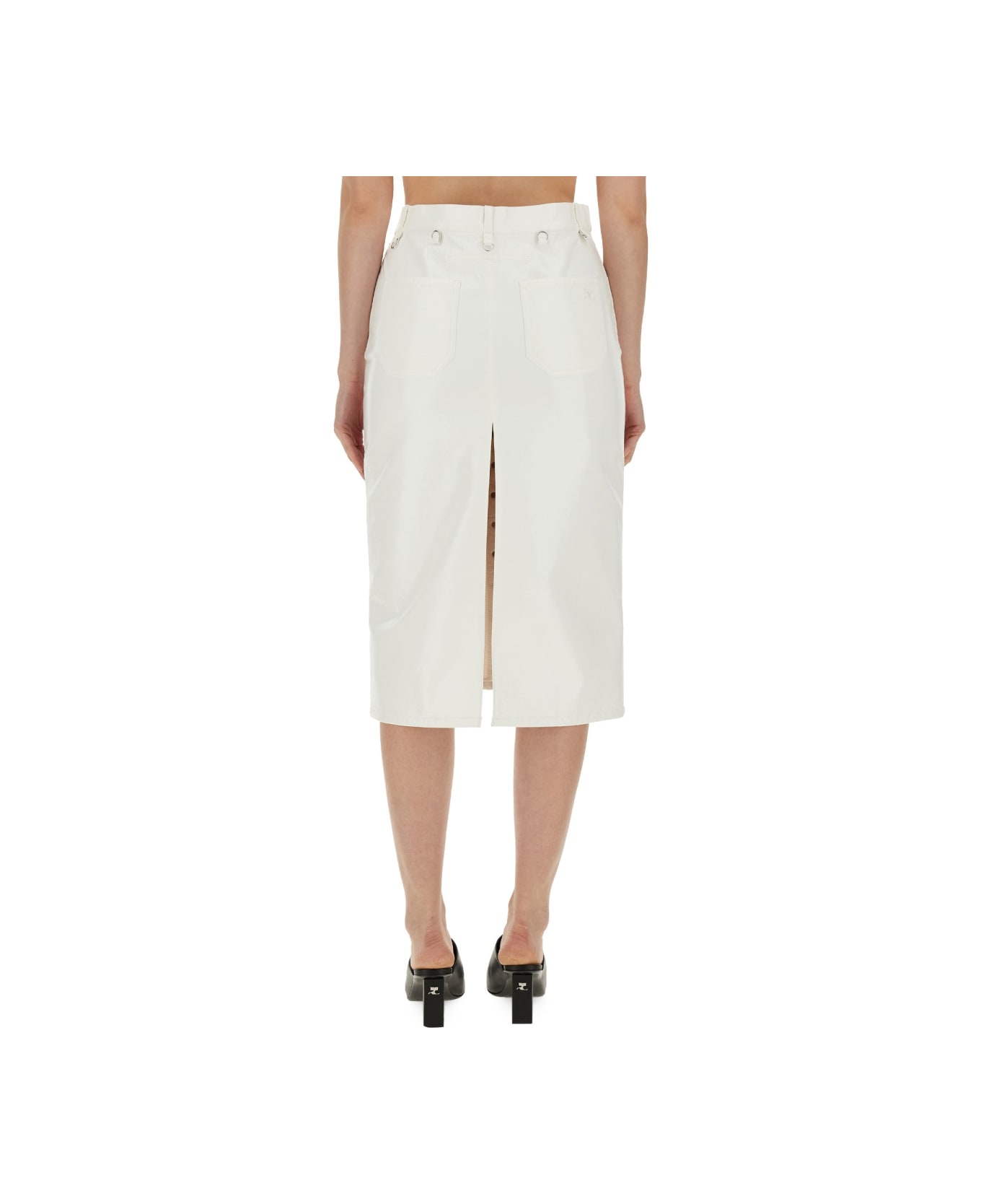 Courrèges Skirt With Buttons - WHITE