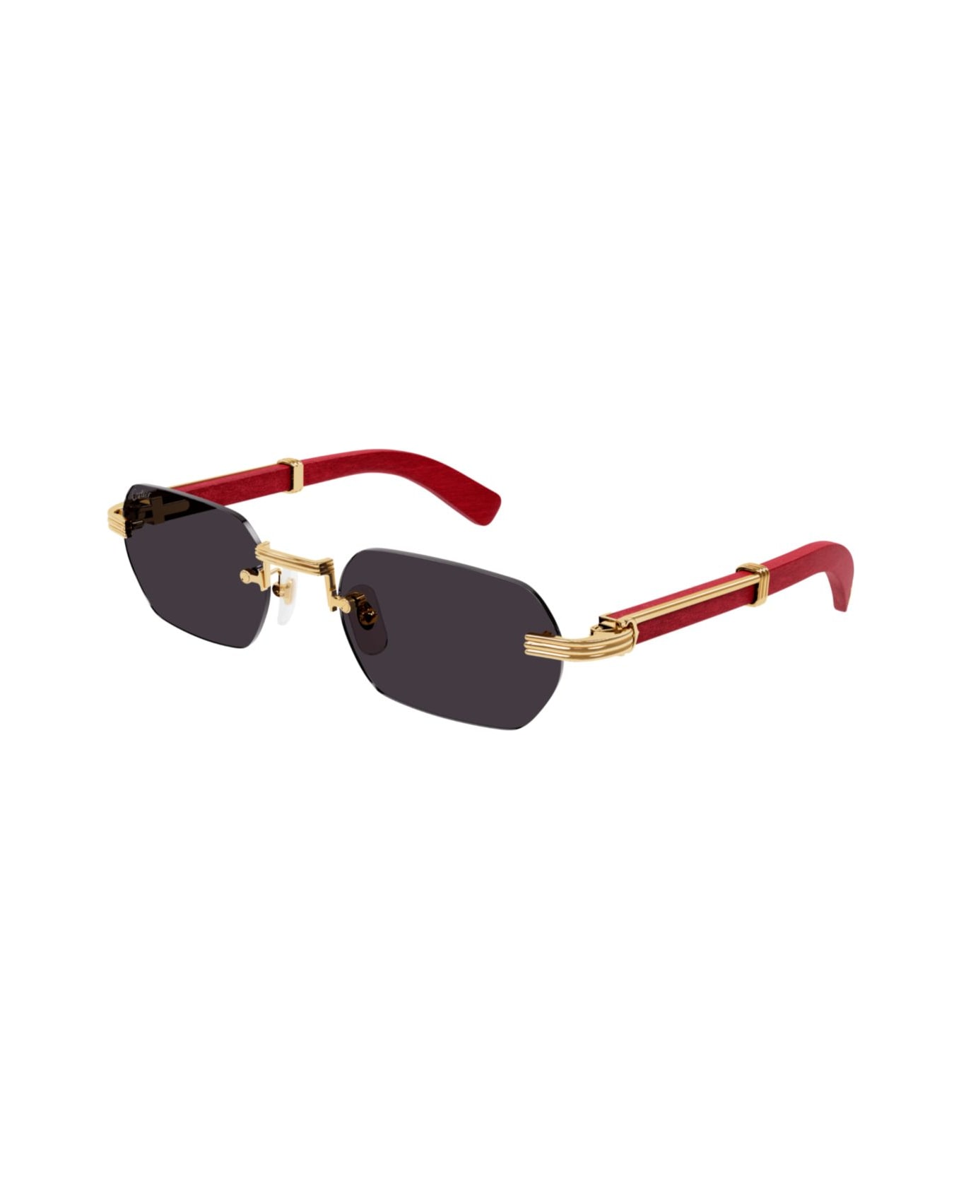 Cartier Eyewear Ct0362s004 Gold Red Grey - 004 gold red grey