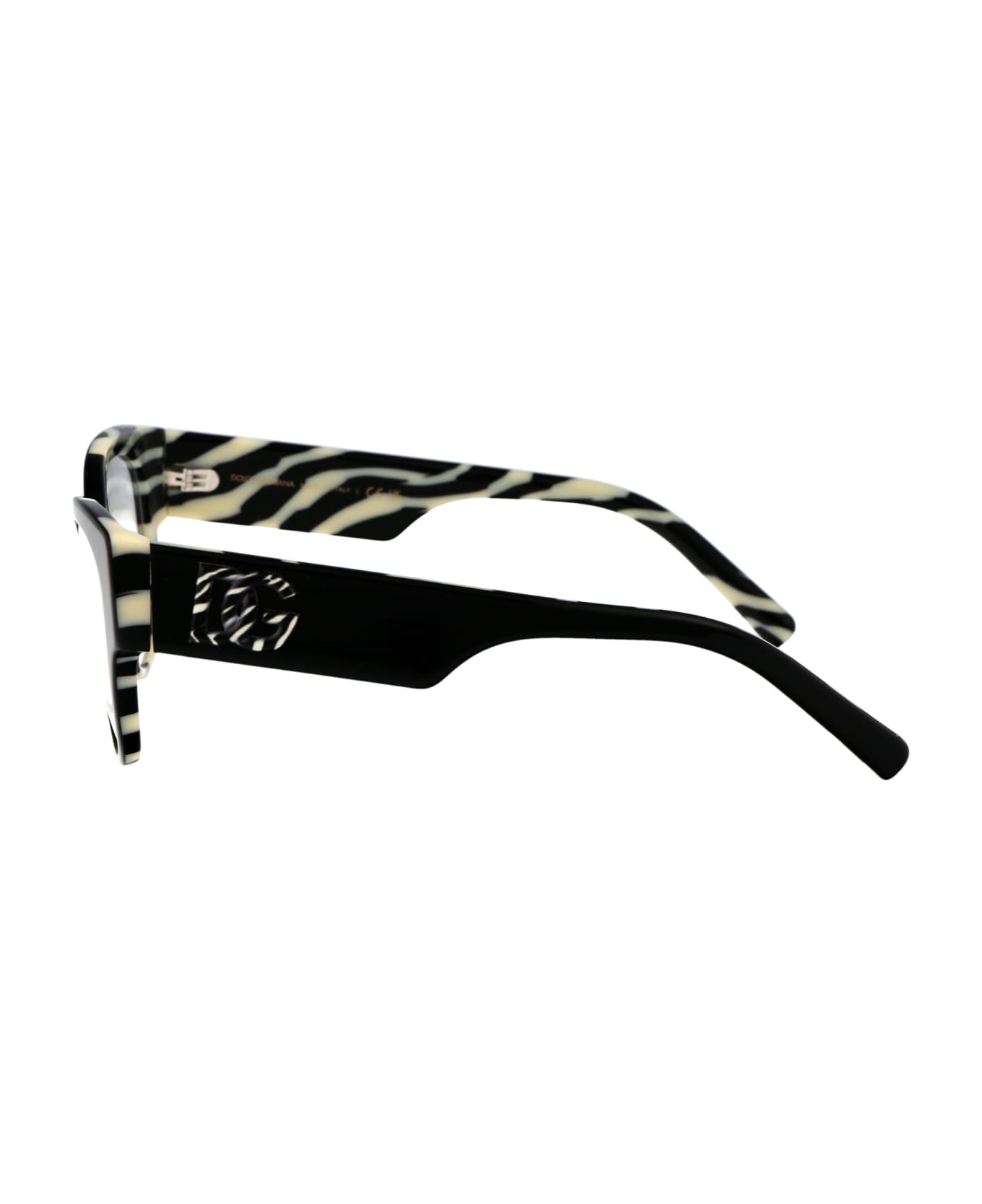 Dolce & Gabbana Eyewear 0dg3377 Glasses - 3372 Black On Zebra