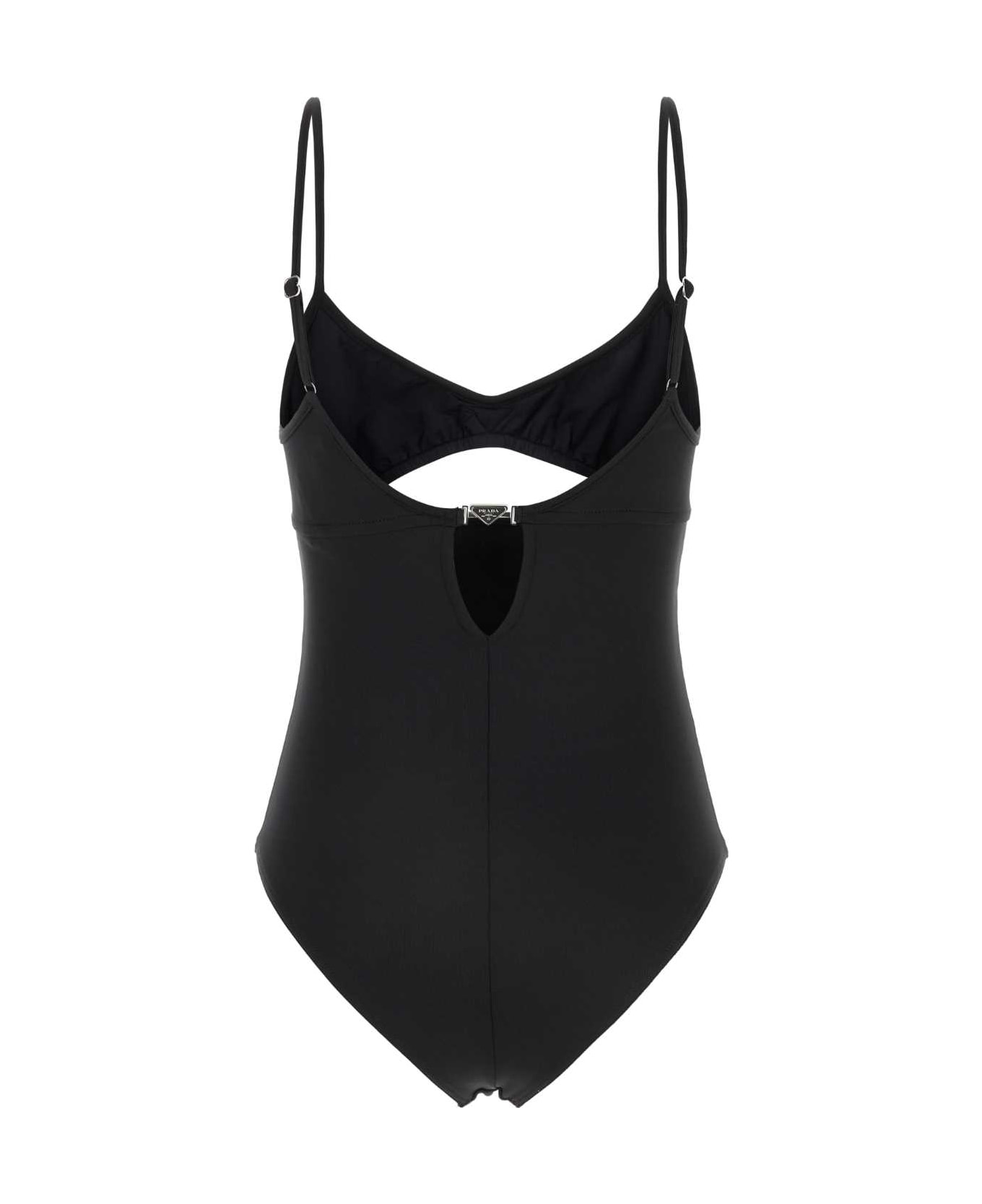 Prada Black Stretch Polyester Swimsuit | italist