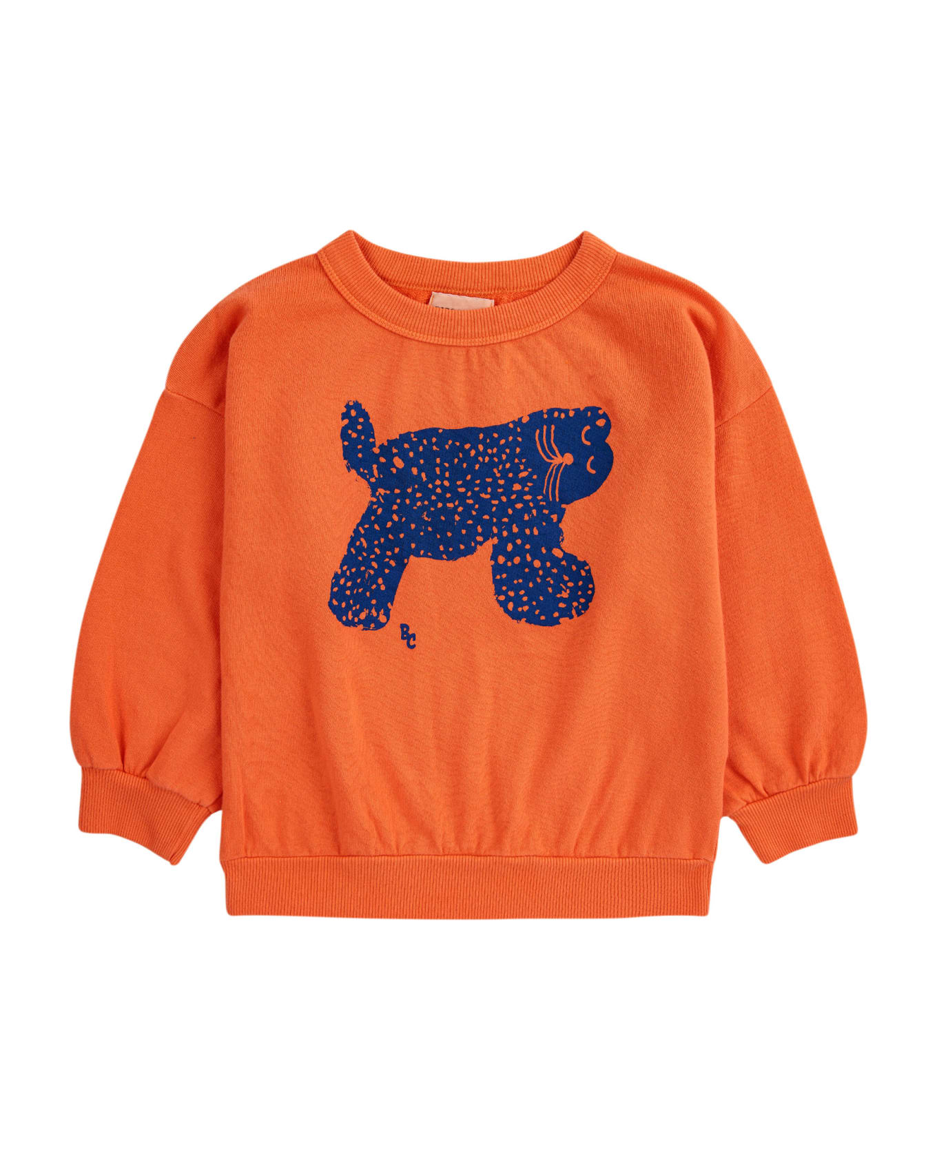 Bobo Choses Orange Sweatshirt For Kids With Cheetah - Orange ニットウェア＆スウェットシャツ