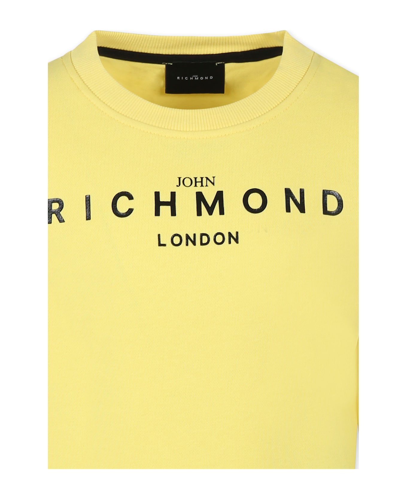 Richmond Yellow Sweatshirt For Boy With Logo - Yellow