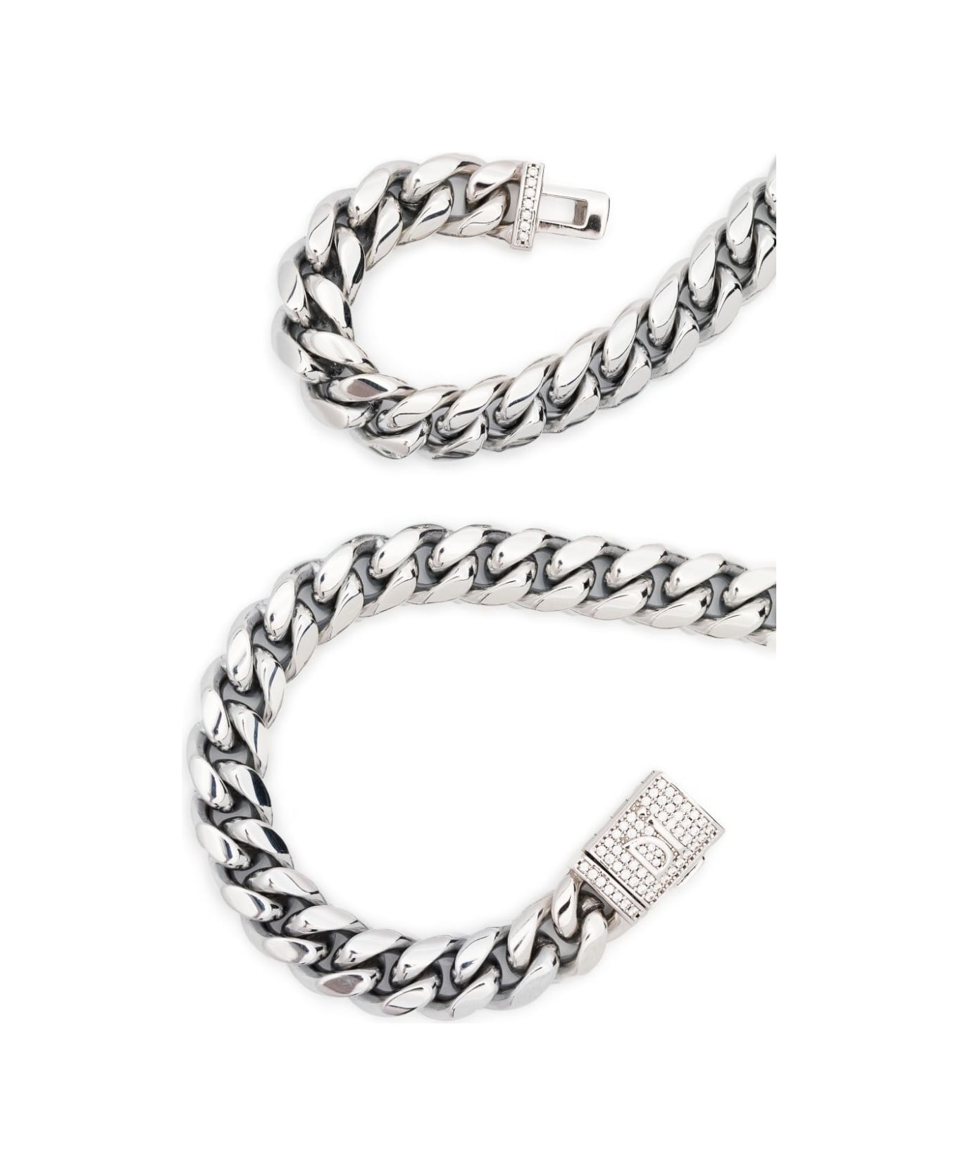 ネックレス・チョーカー DARKAI FW24 GOLD CUBAN CHOKER (DICO0037GGDIL GGDIL) Darkai White Cuban Necklace | italist