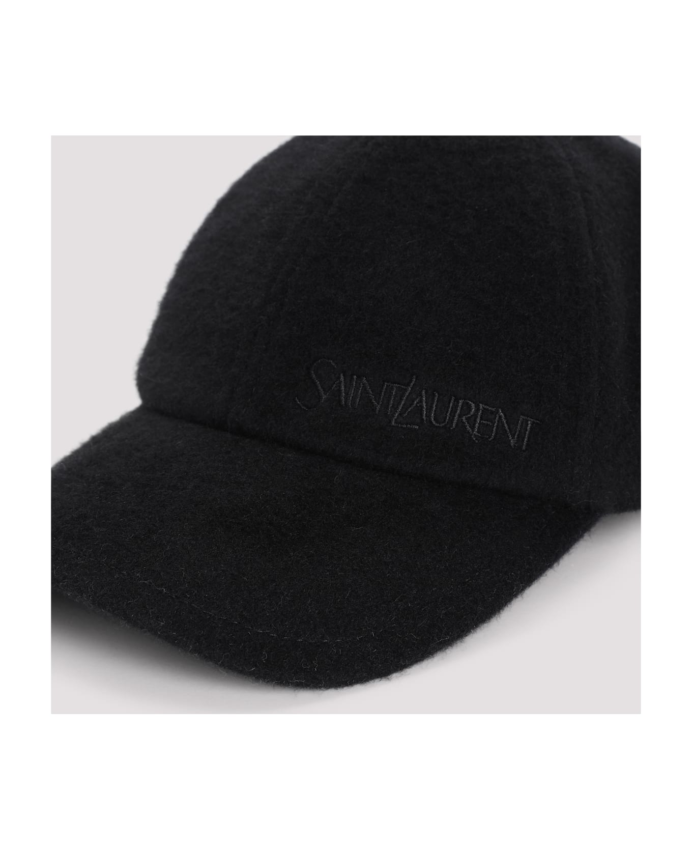 Saint Laurent Sl Embroidered Hat - Nero