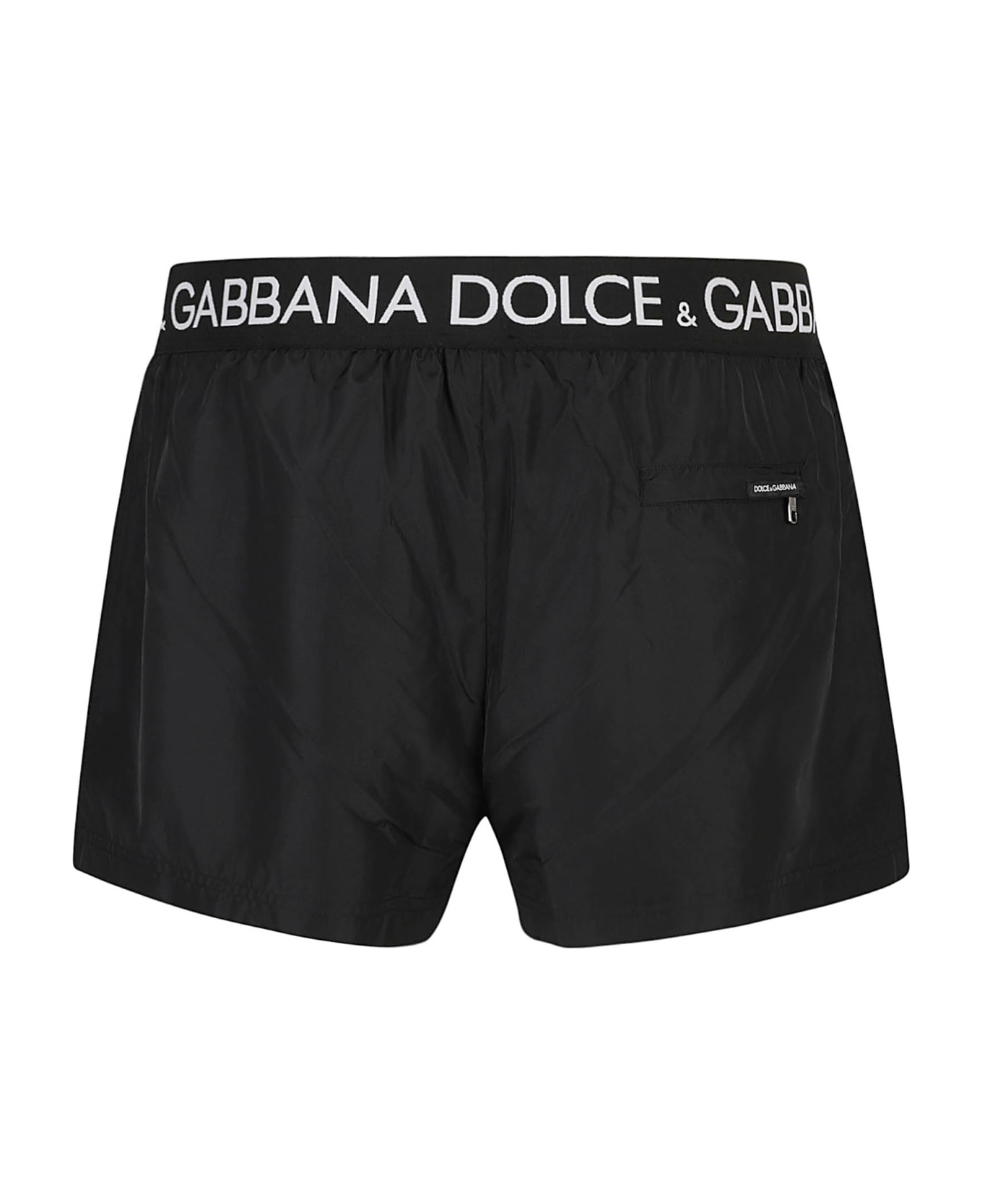 Dolce & Gabbana Waist Logo Boxer Shorts - Black