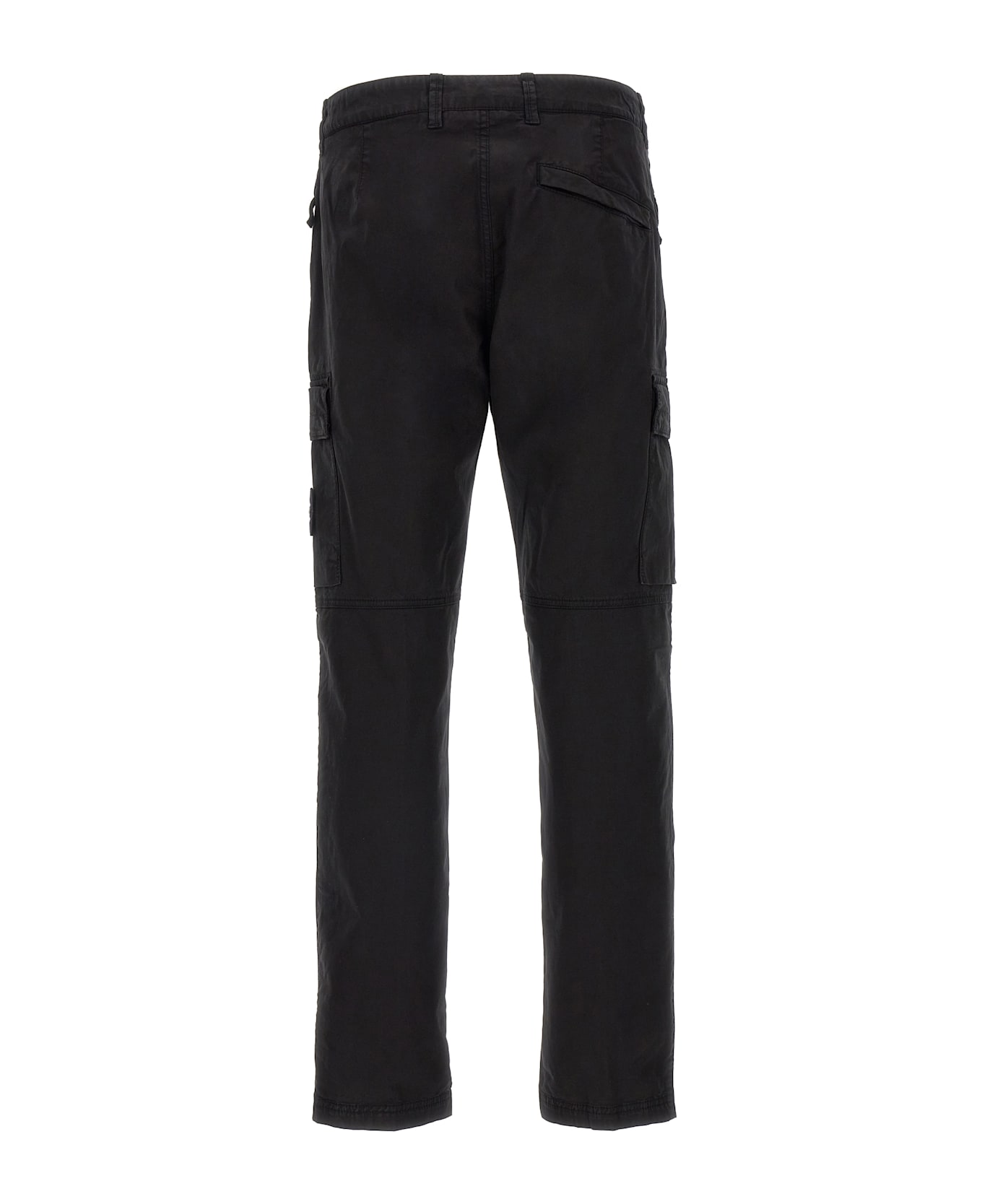 Stone Island Logo Badge Cargo Pants - Black  