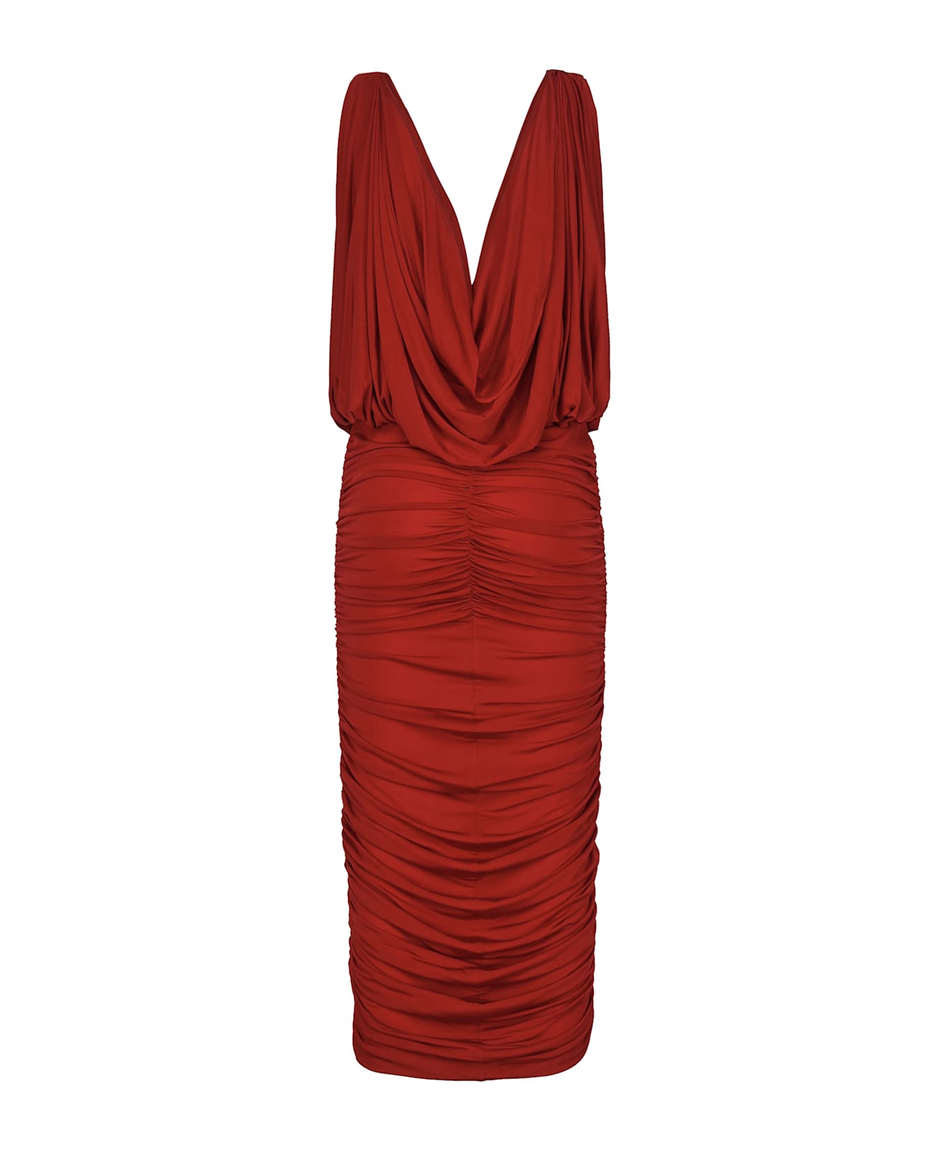 Magda Butrym Draped Dress - Red