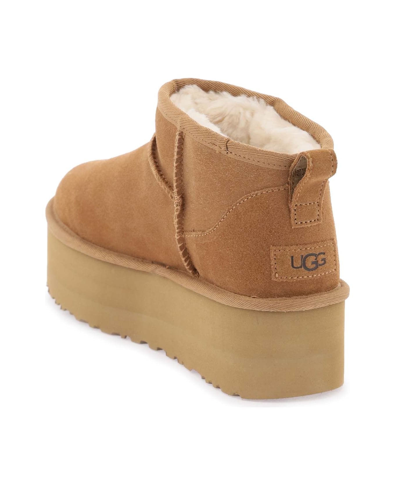 UGG Classic Ultra Mini Platform Ankle Boots - Che Chestnut