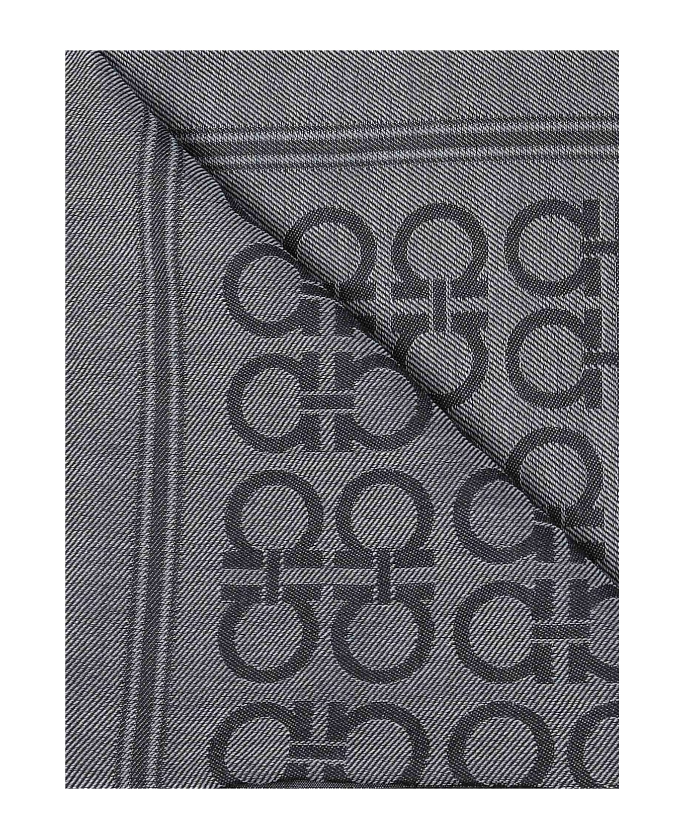 Ferragamo Gancini Square Stole - Grey