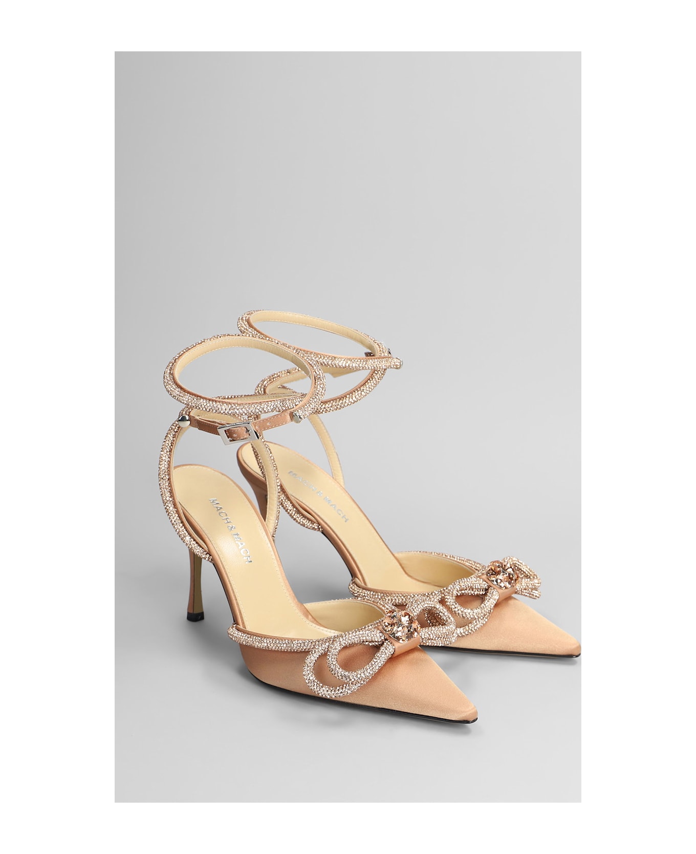 Mach 
Mach Pumps In Bronze Satin - bronze