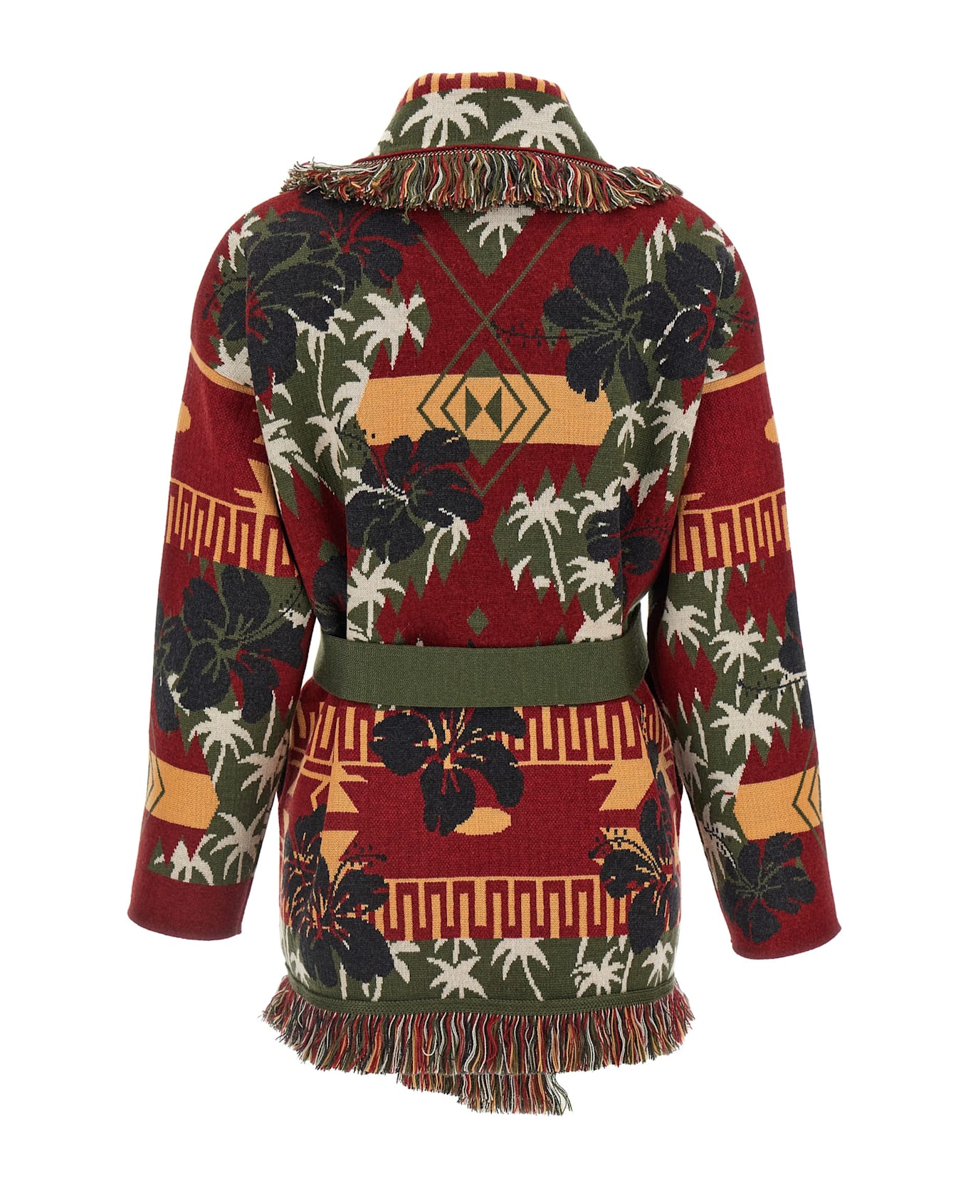 Alanui 
hibiscus Bloom
 Cardigan - Red