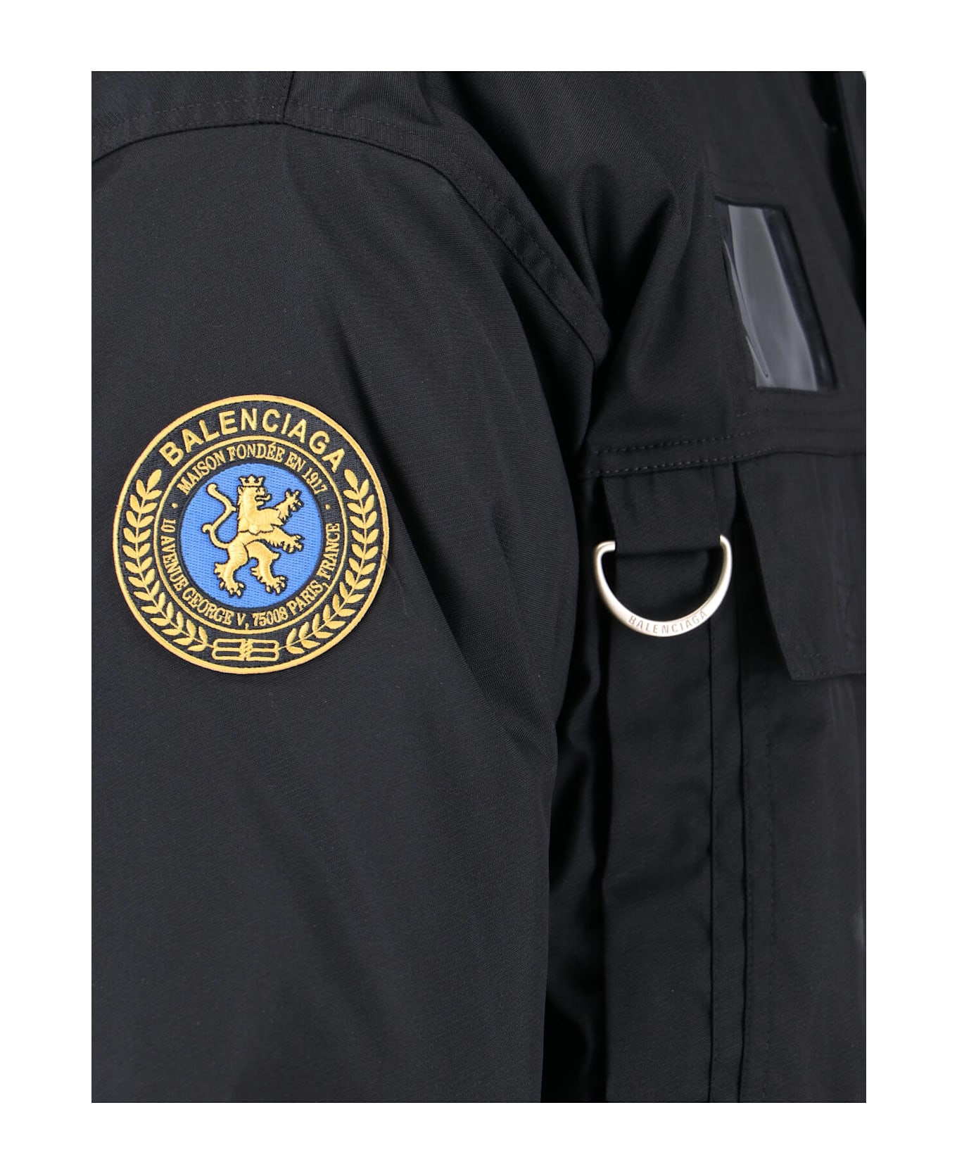 Balenciaga Logo Reversible Down Jacket - Black  