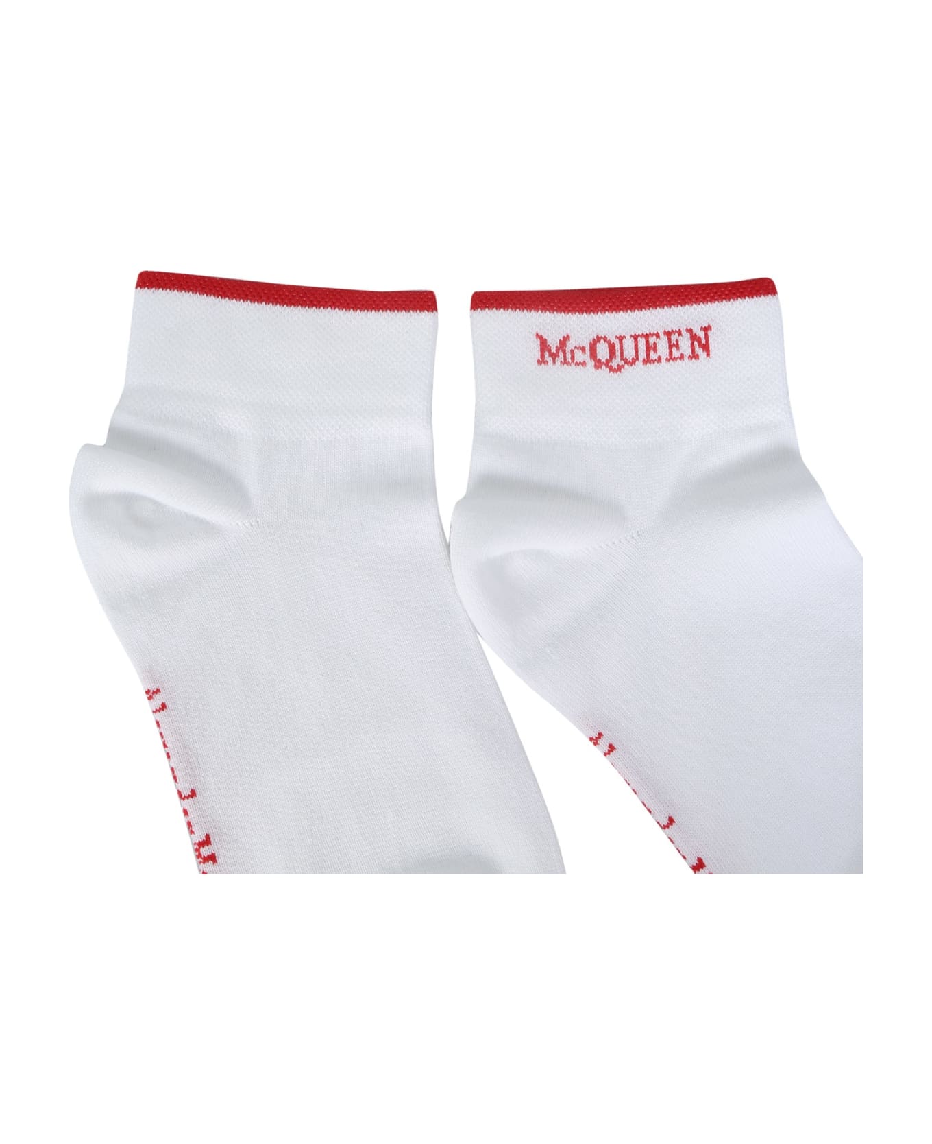 Alexander McQueen Sock With Logo - BIANCO