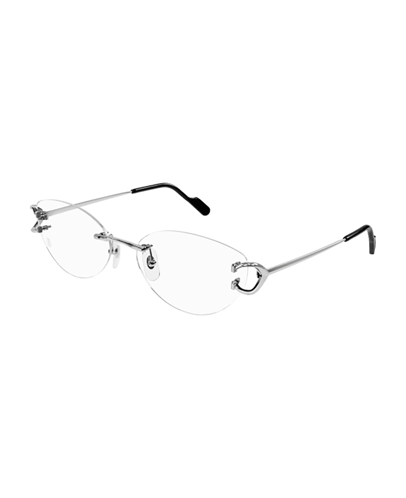 Cartier Eyewear Ct0487o Glasses - 002 SILVER SILVER TRANSPARENT
