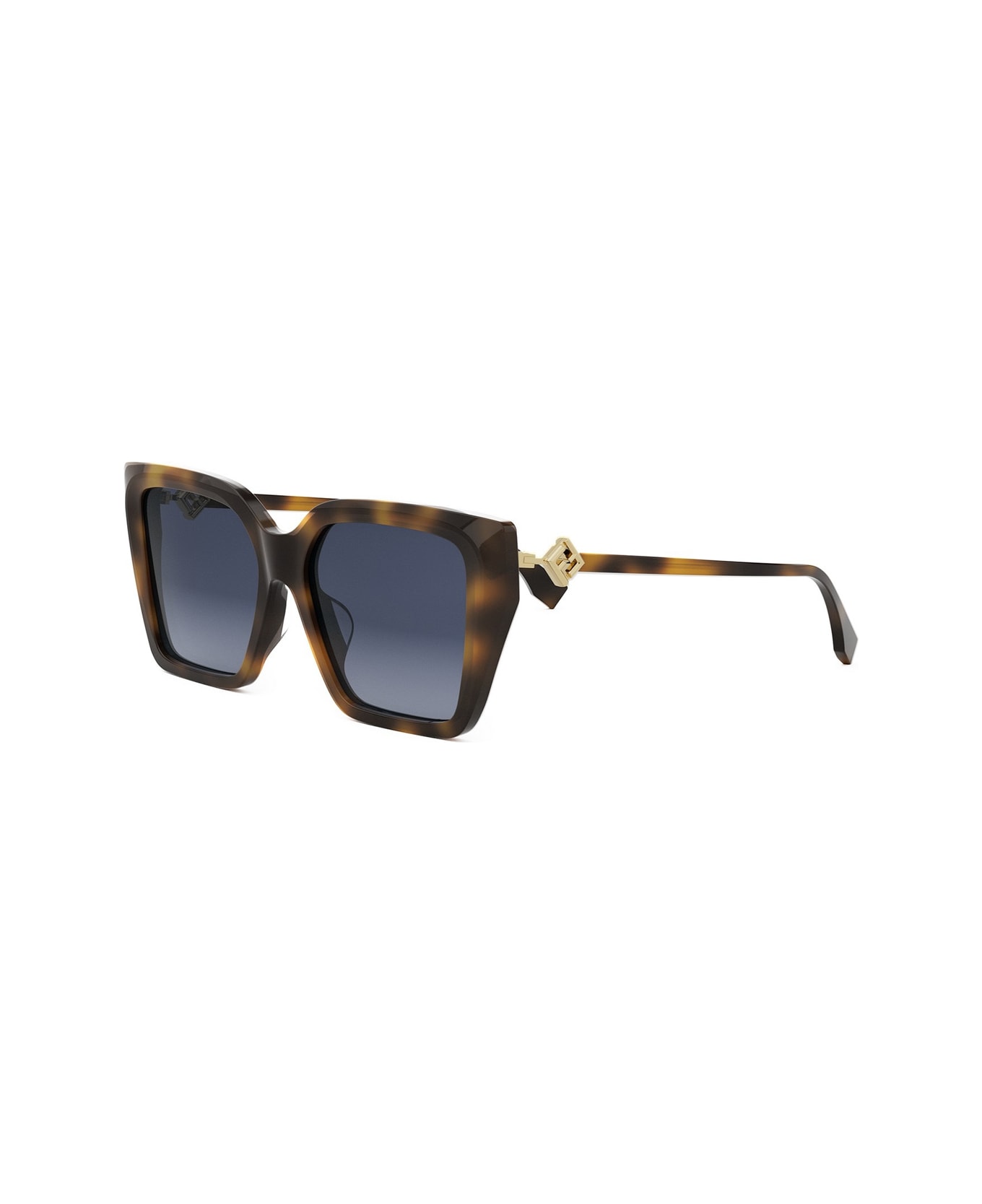 Fendi Eyewear Fendi Fe40161i Ff Diamonds 52w Havana Sunglasses - Marrone