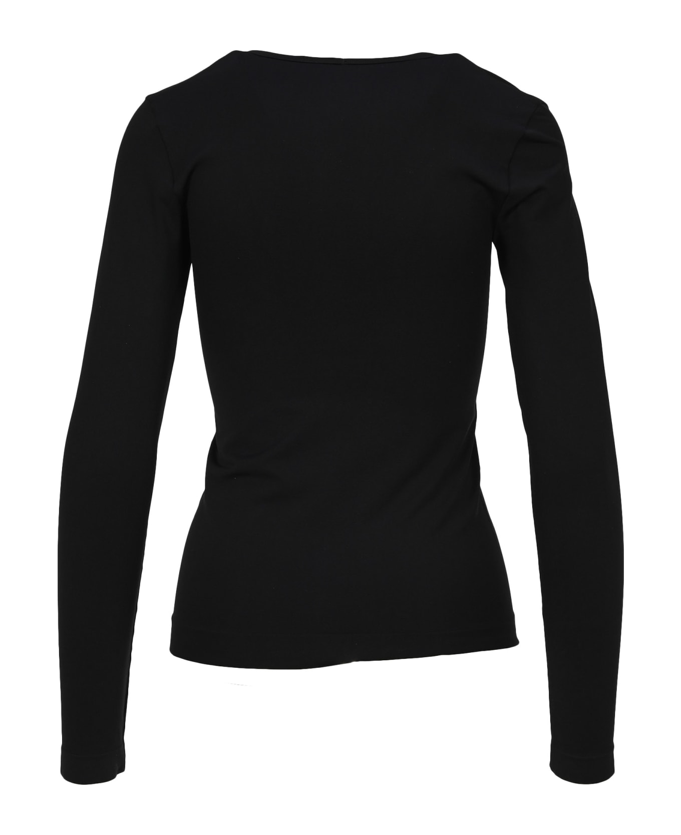 Helmut Lang Seamless Scoop Neck Top - BLACK