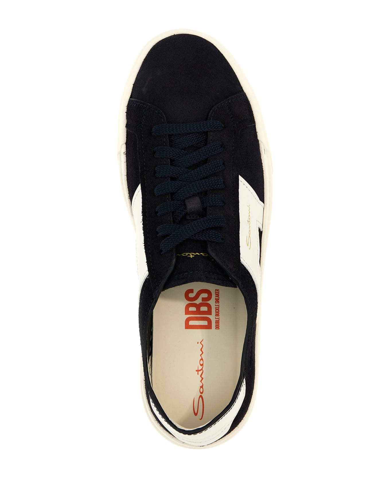 Santoni 'double Buckle' Sneakers - BLUE/WHITE