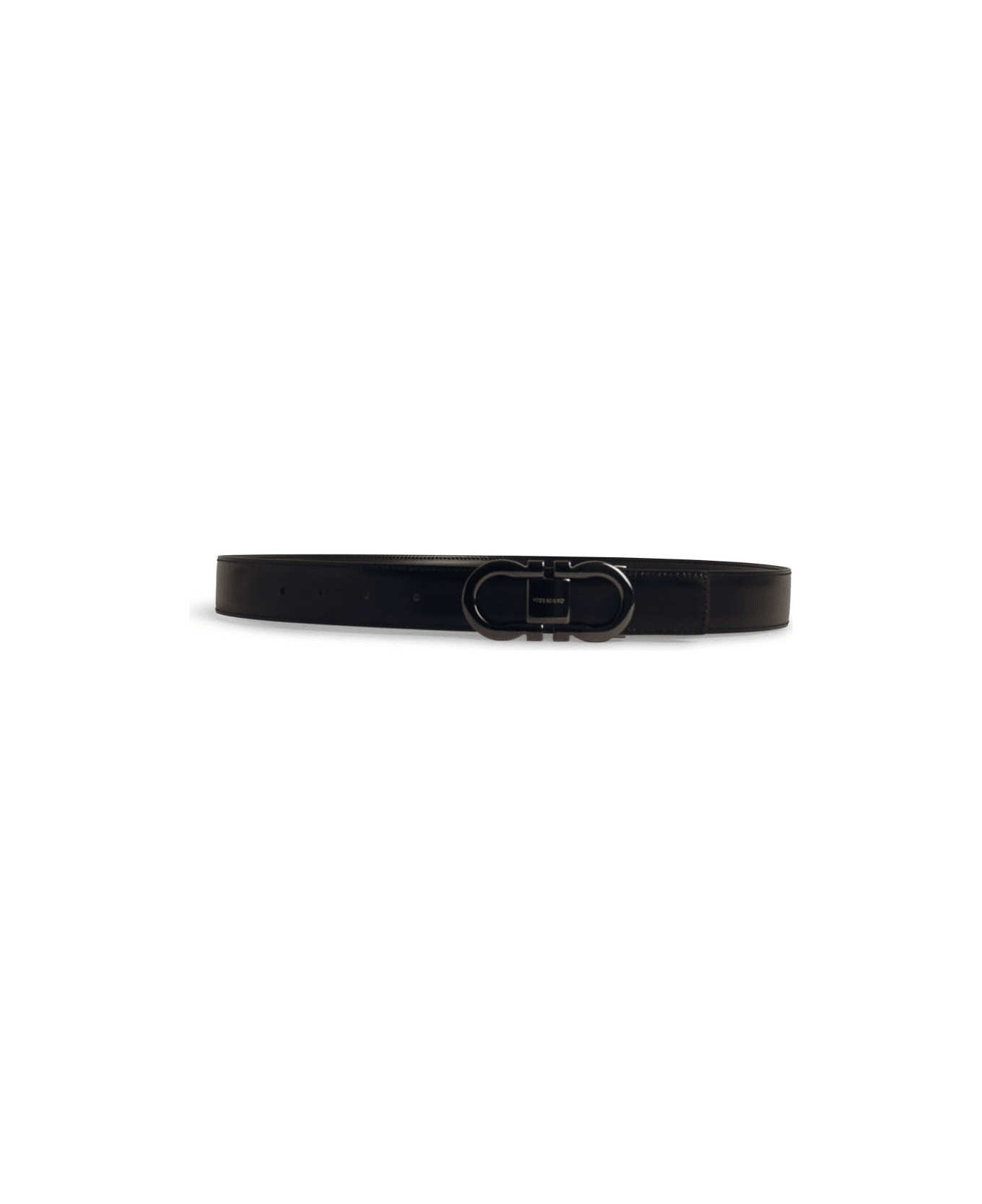 Ferragamo Black Leather Belt - Black
