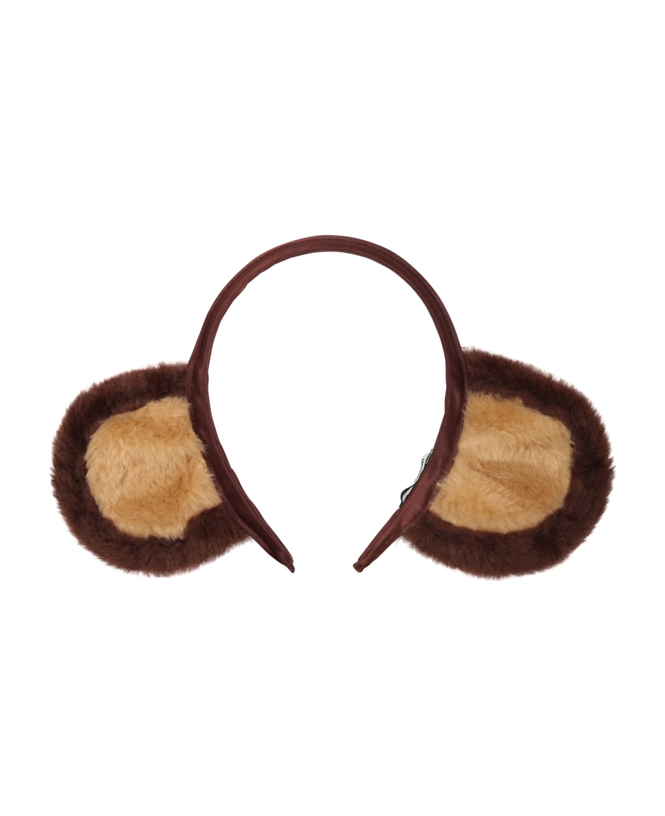 Mini Rodini Brown Headband For Girl With Ears - Brown アクセサリー＆ギフト