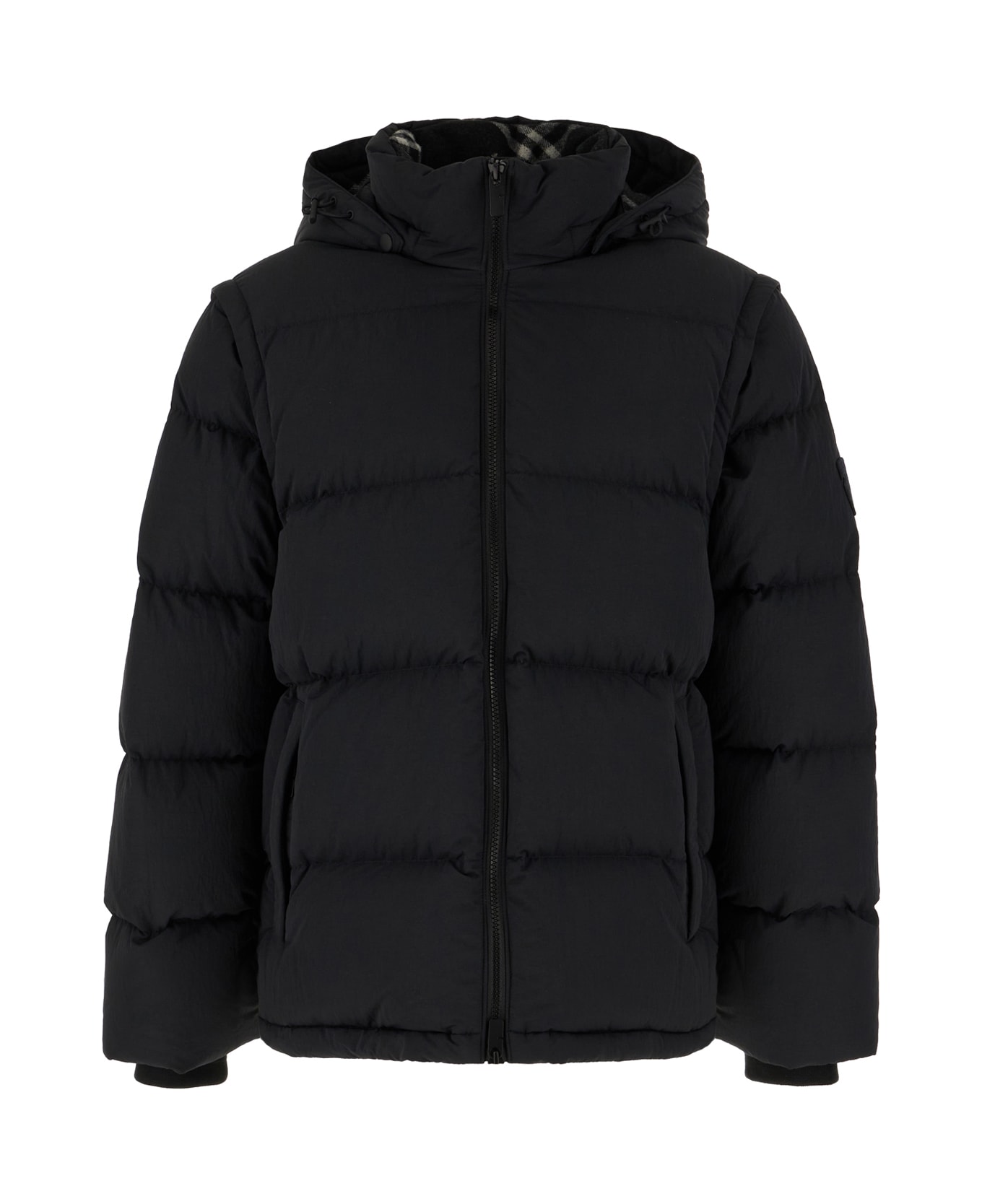 Burberry Black Nylon Padded Jacket - BLACK CHARCOAL